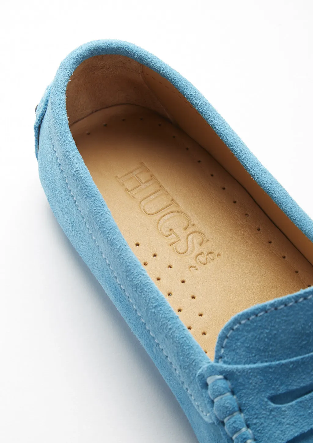 Women's Penny Driving Loafers, turquoise suede City Guard Sole Power