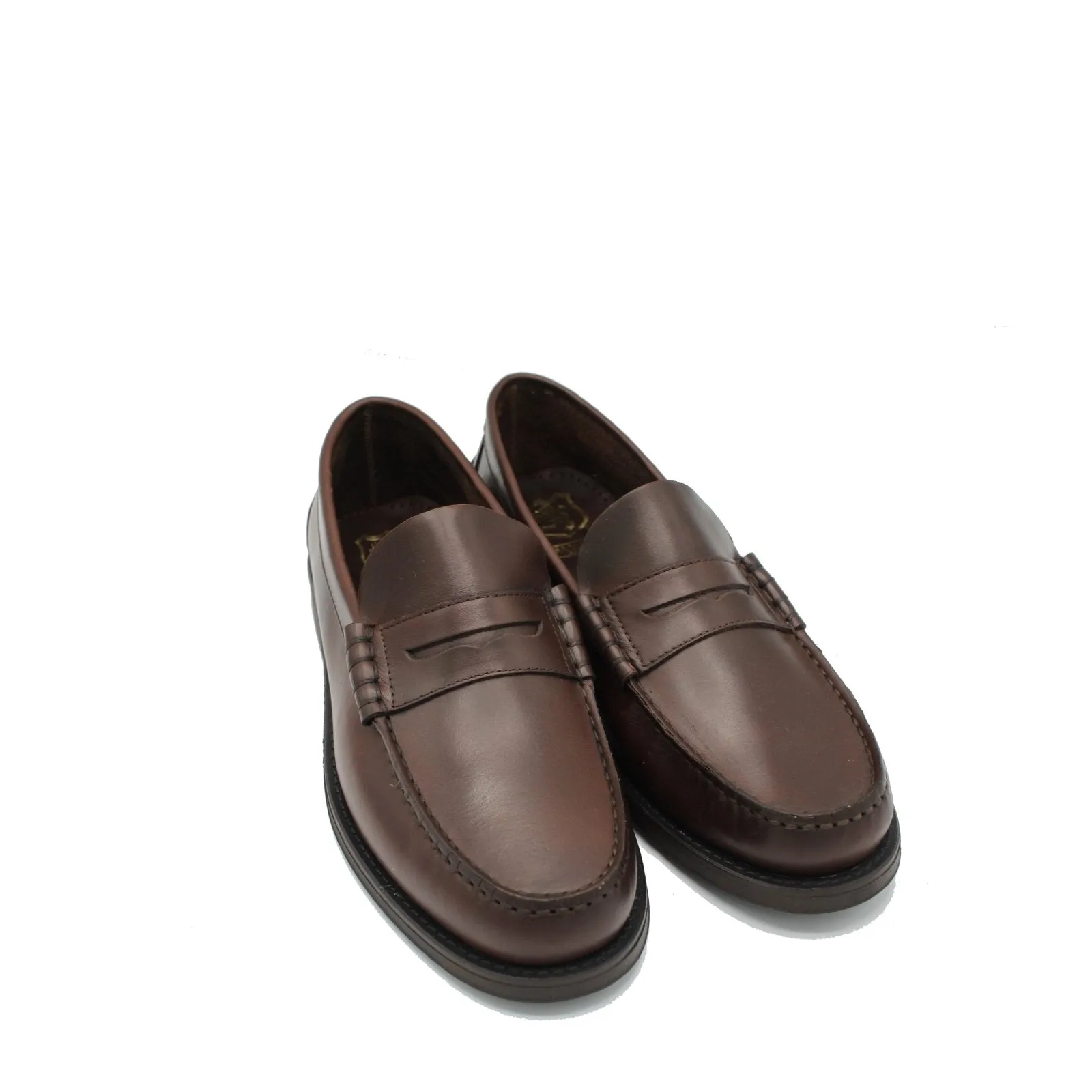 COLL DARK BROWN LEATHER Penny Loafers Fast Morning