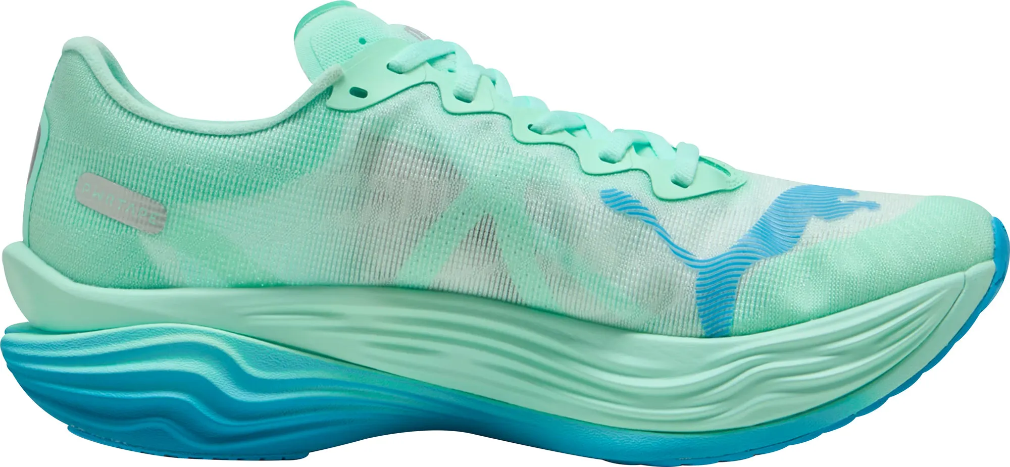 Sky Blue Puma Deviate Nitro Elite 3 Mens Running Shoes - Green