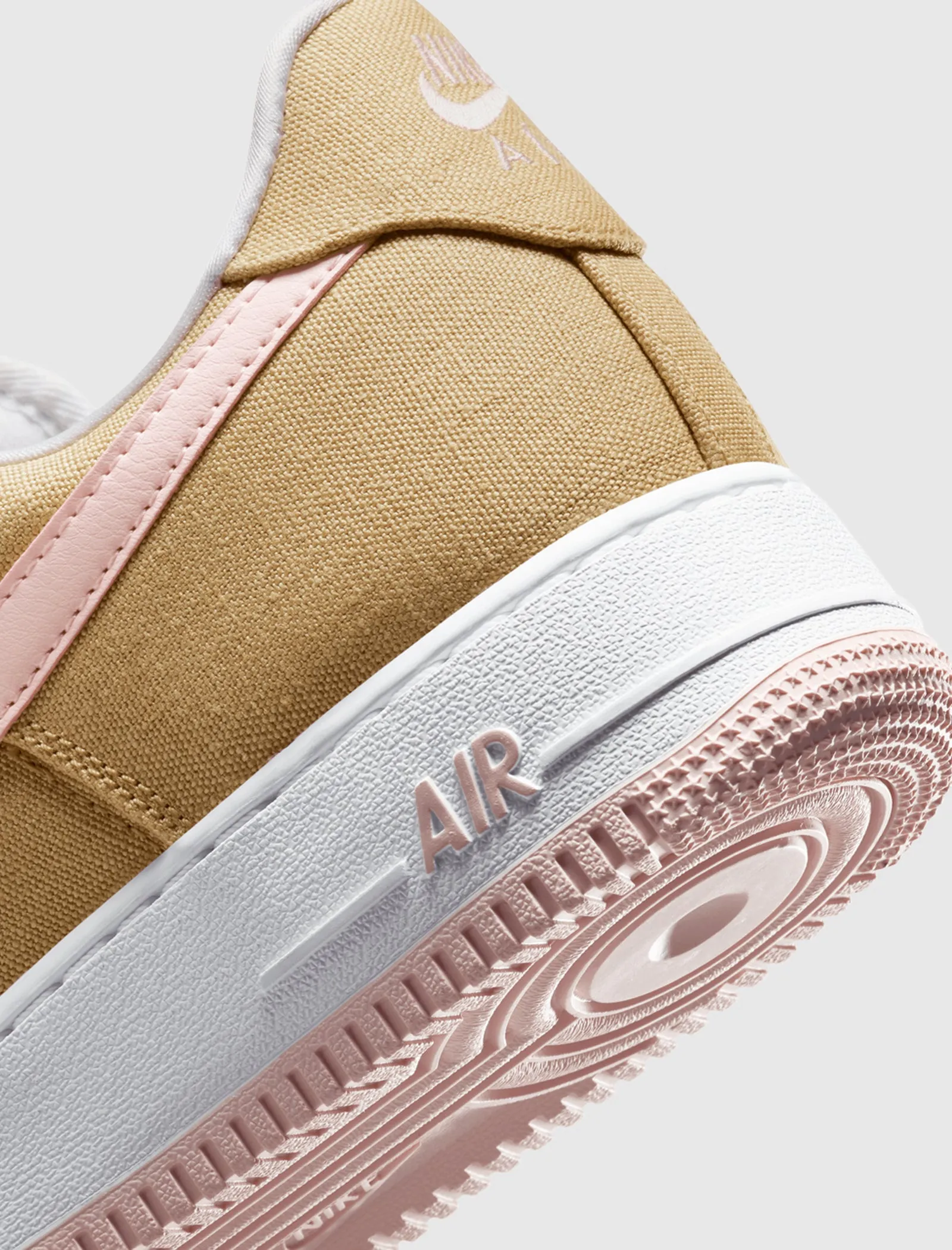 AIR FORCE ONE CANVAS "LINEN" Lace Up Toe box