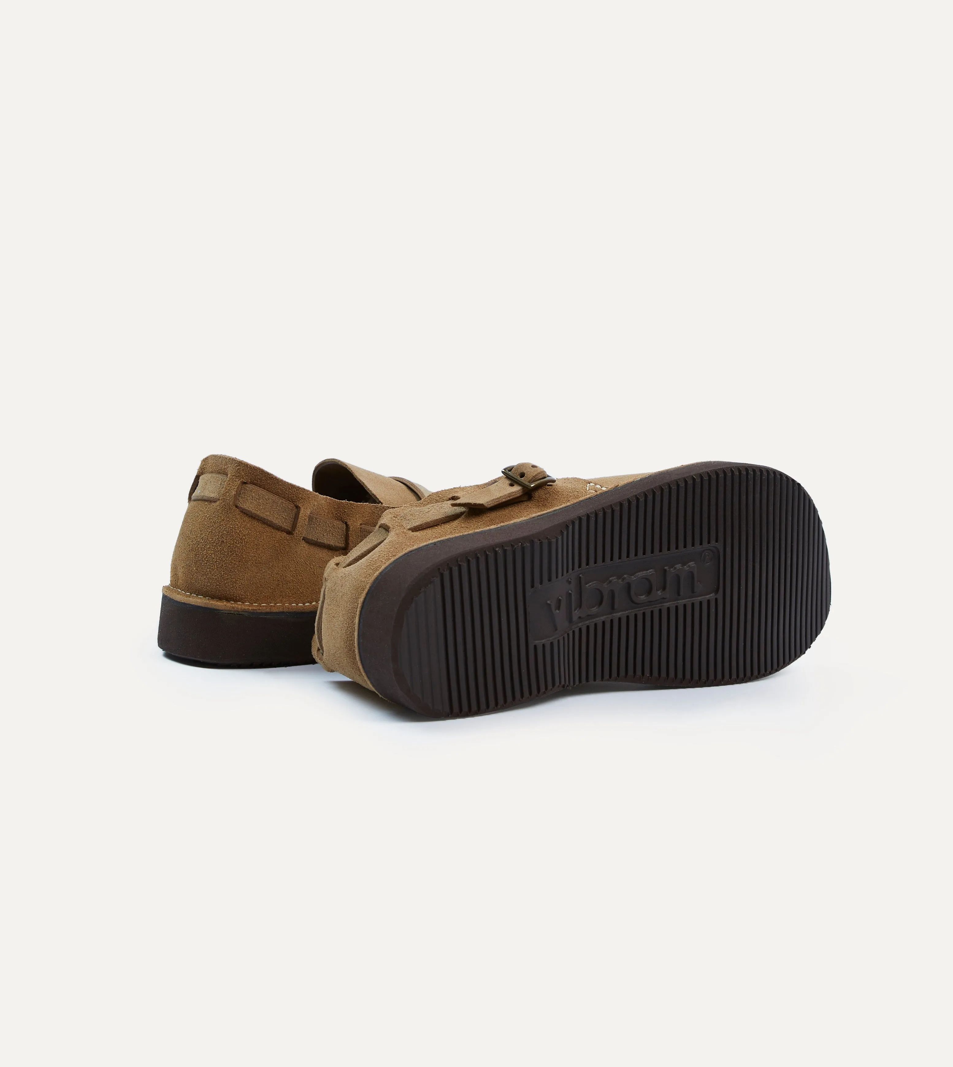 Aurora for Drake's Middle English Light Brown Roughout Leather Shoe Foot Glow Linen Air