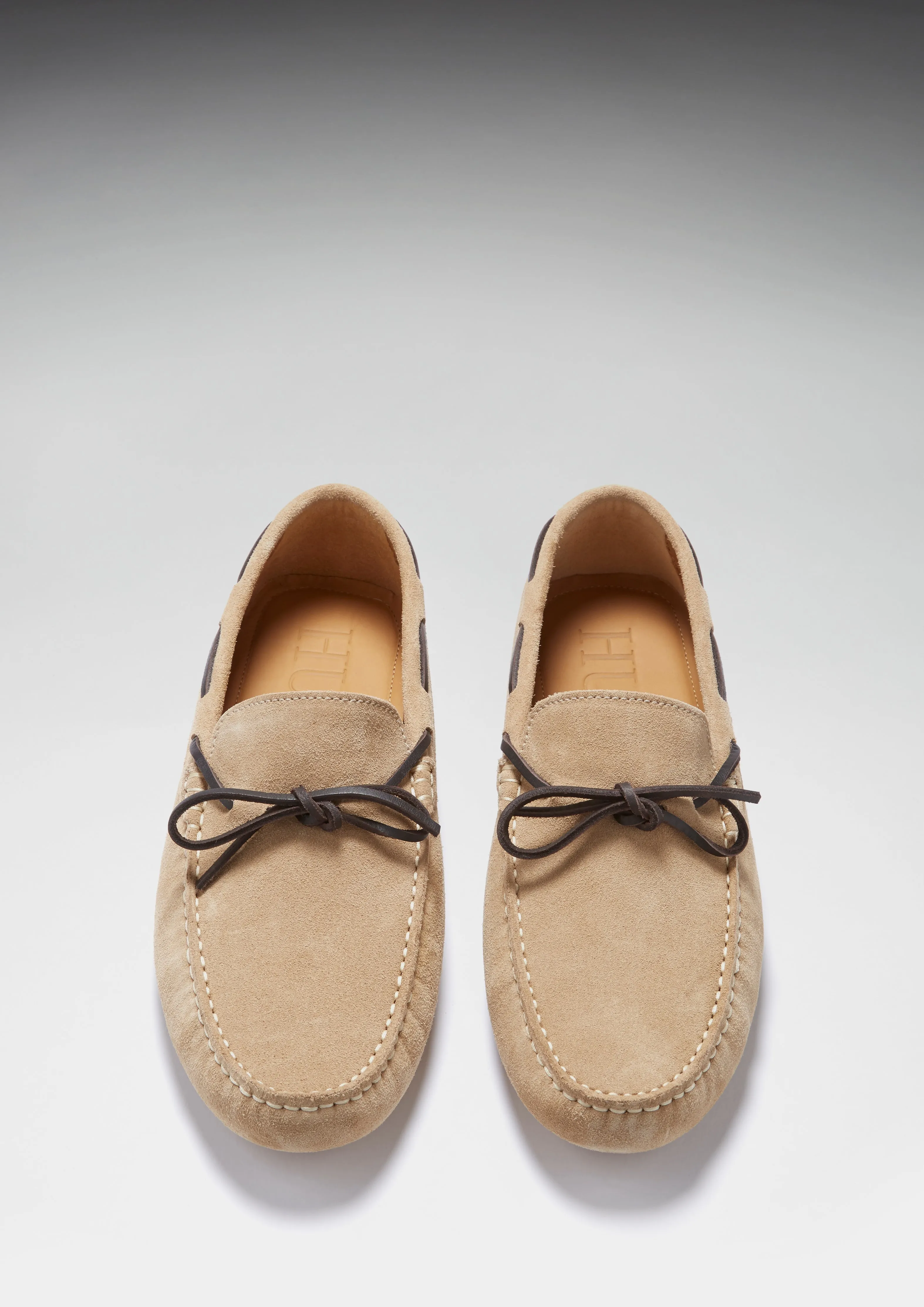 Laced Driving Loafers, taupe suede All-day Comfort