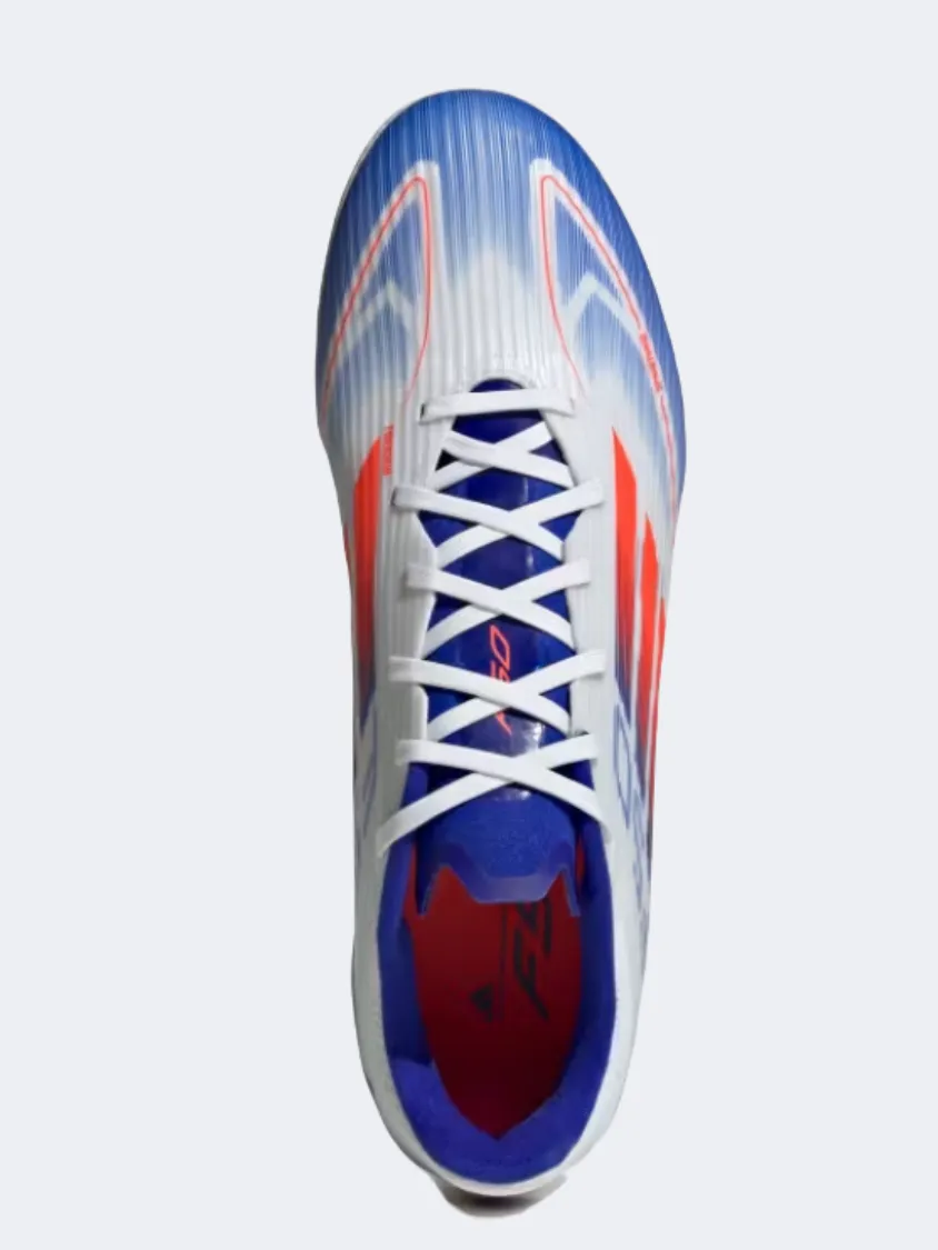 Adidas F50 League Tf Men Turf Shoes White/Red/Blue Rotational Grip