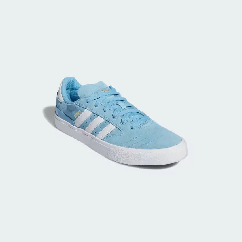 soft fit Lightweight Fit Adidas  Busenitz Vulc II Skate Shoes - Cloud White / Cloud White / Gold Metallic