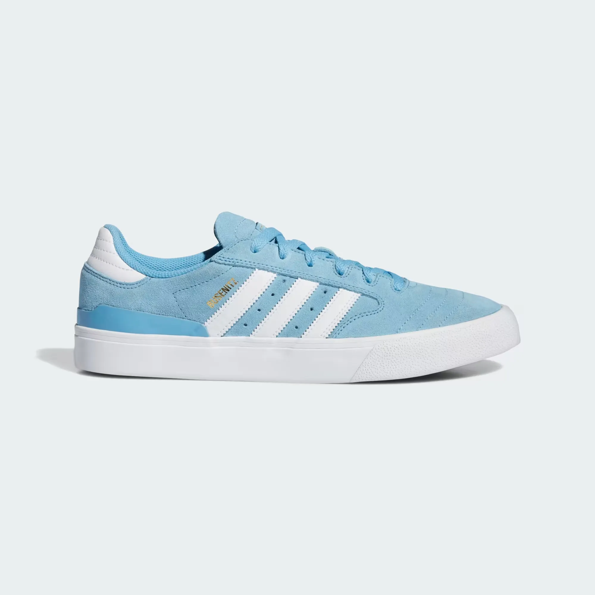 Adidas  Busenitz Vulc II Skate Shoes - Cloud White / Cloud White / Gold Metallic Custom Fit Flat Ground