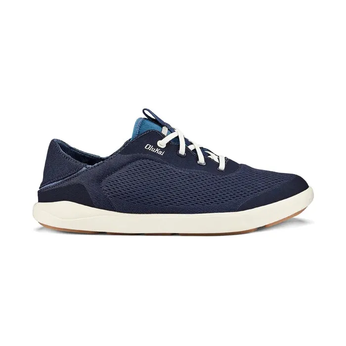 Moisture-Block Mens Olukai Moku Pae Trench Blue/Off White Hot Mood Foam Lining Trail Running