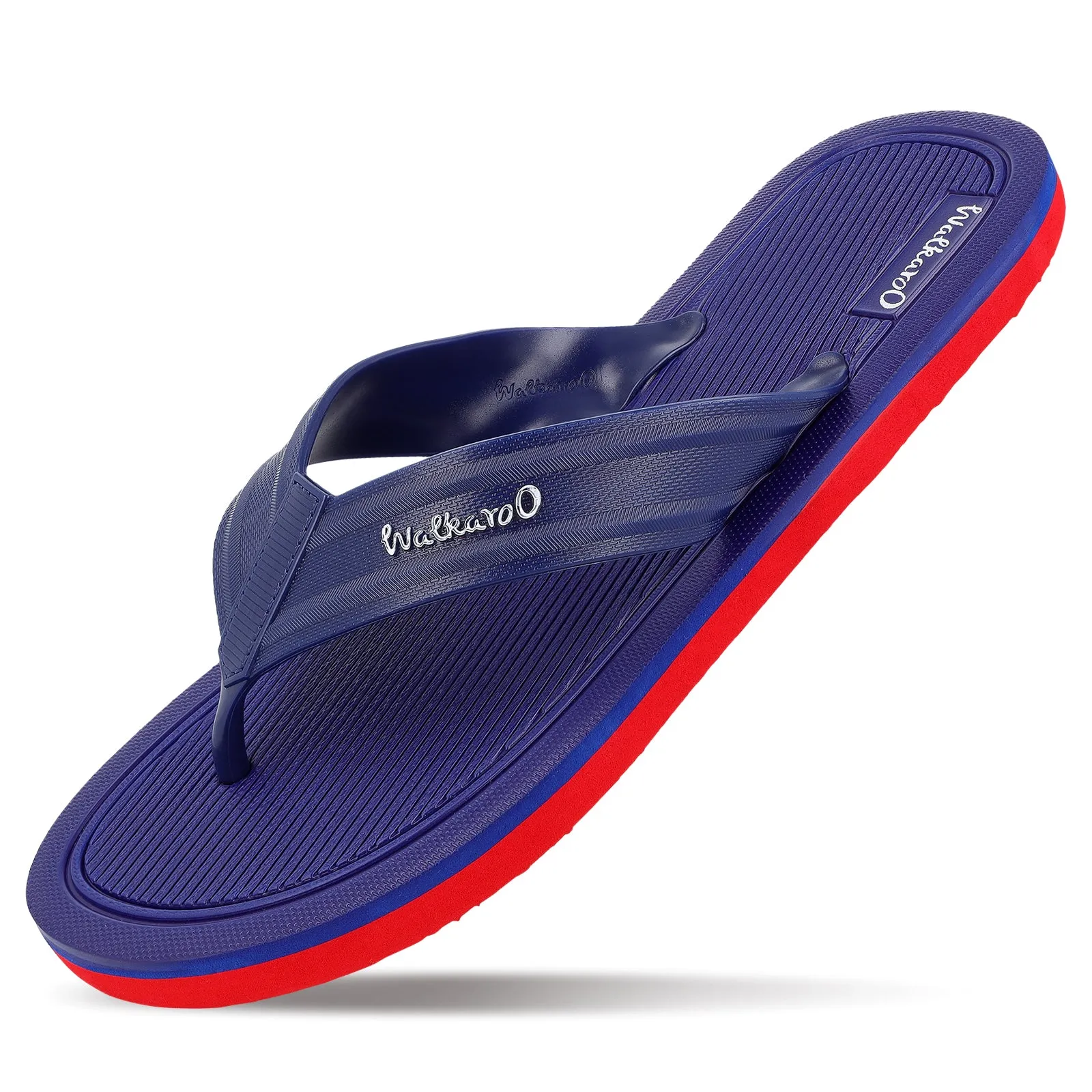 Men's Hawai Slippers - HG190 Navy Blue Red Relaxed Vibes Comfort Relax