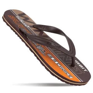 Men's Hawai Slippers - HGB10002 Brown Orange Anti Fatigue