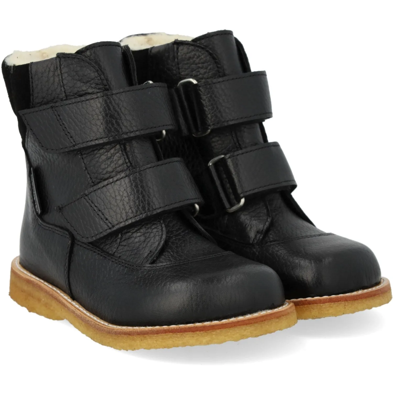 Angulus Black TEX Boot with Velcro Closure Winter Hiking Gear Reliable