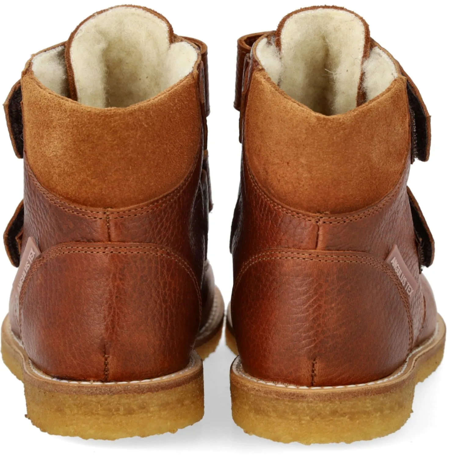 Snow Snow Heavy Duty Boots Water-resistant Angulus Cognac/Cognac Glitter/Mustard TEX Boot with Sparkling Glitter Hearts