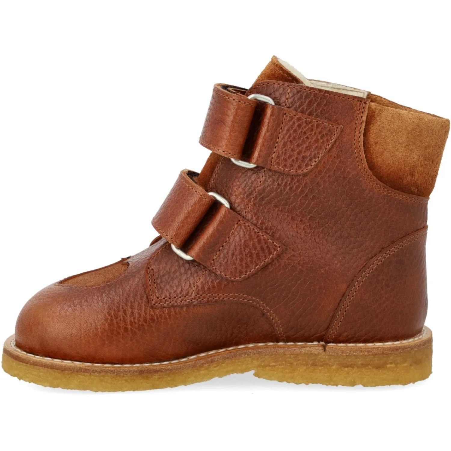 Angulus Cognac/Cognac Glitter/Mustard TEX Boot with Sparkling Glitter Hearts Cold Winter Comfort Winter-Friendly