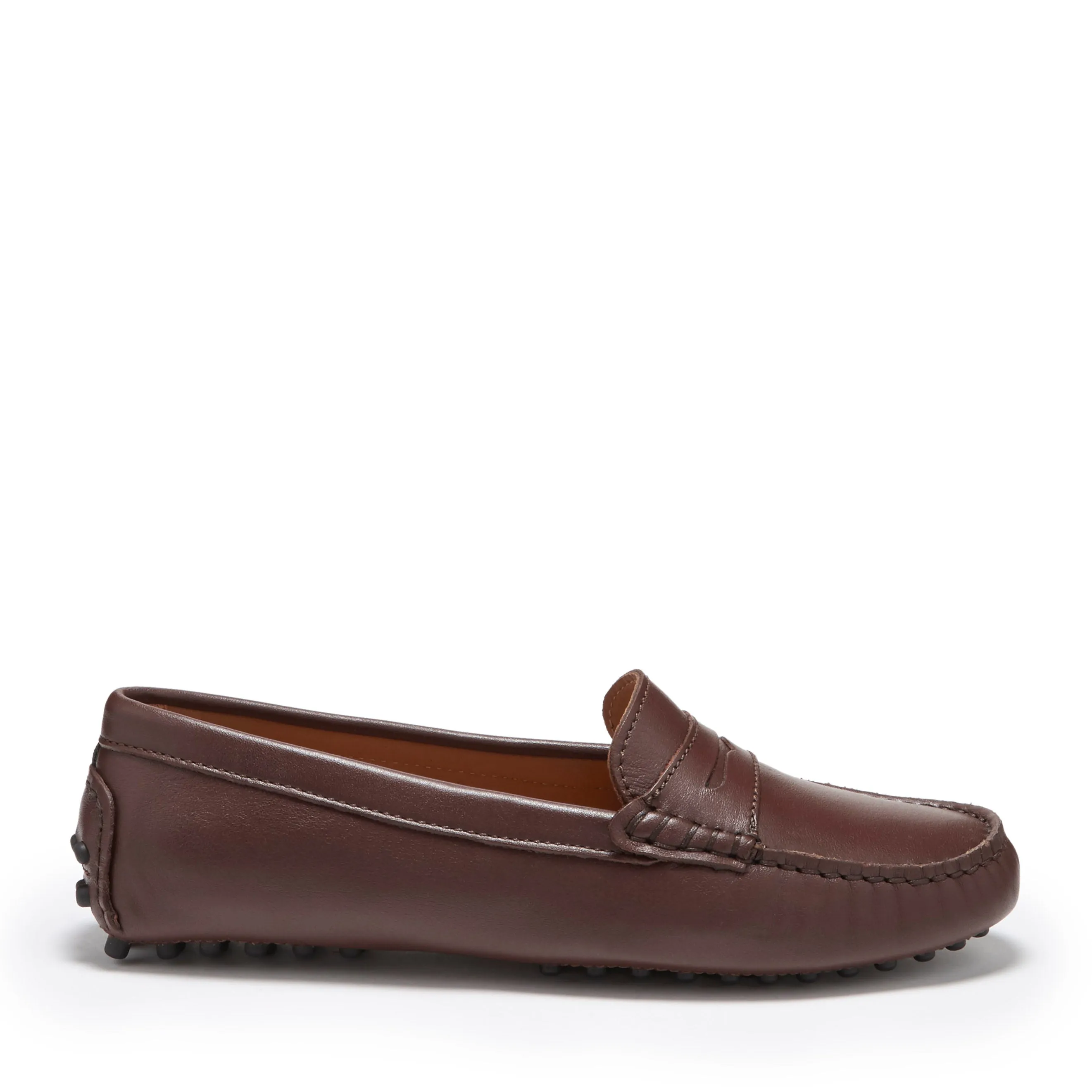Women's Penny Driving Loafers, brown leather Classic Style Any Weather