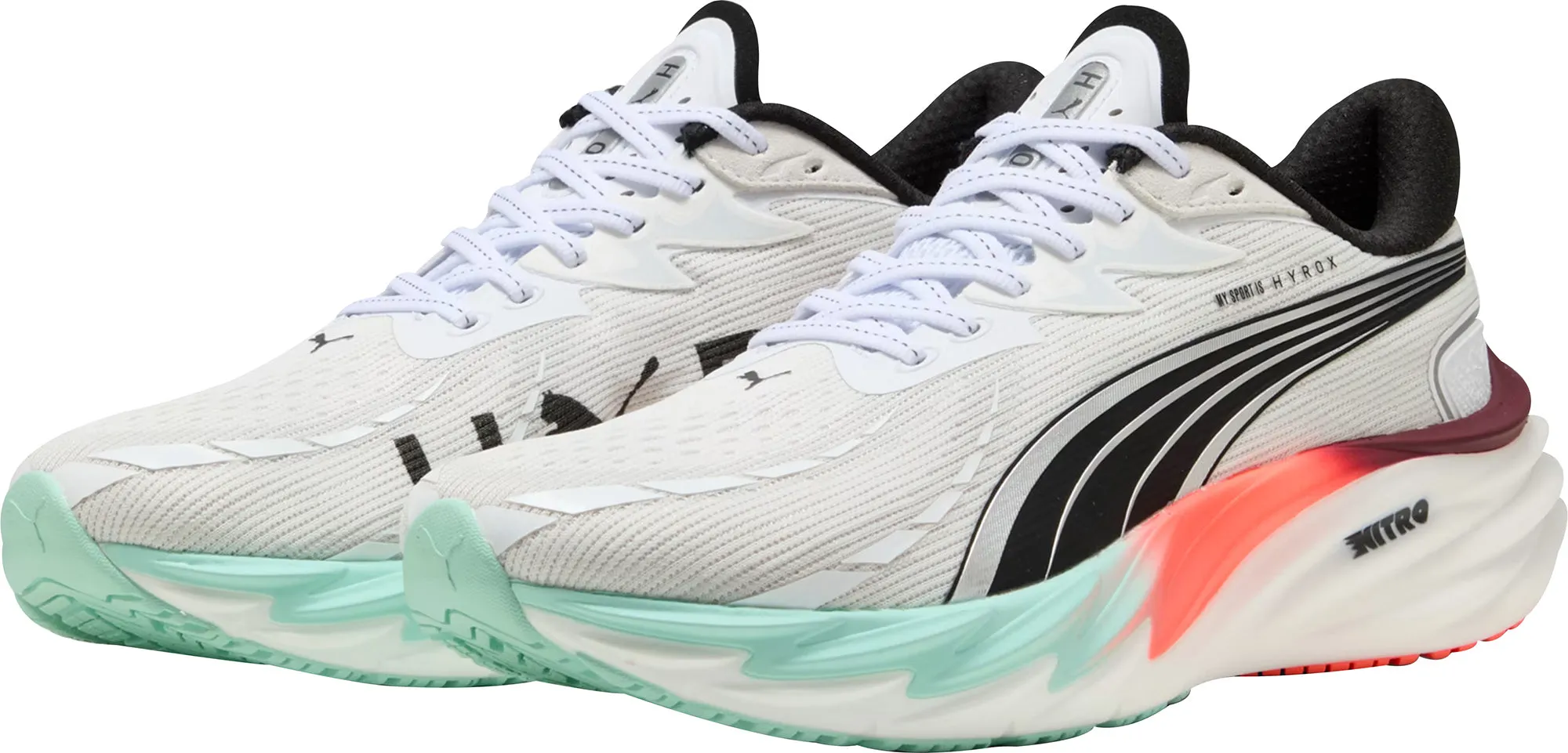 Cool Pop Puma Velocity Nitro 4 HYROX Mens Running Shoes - White