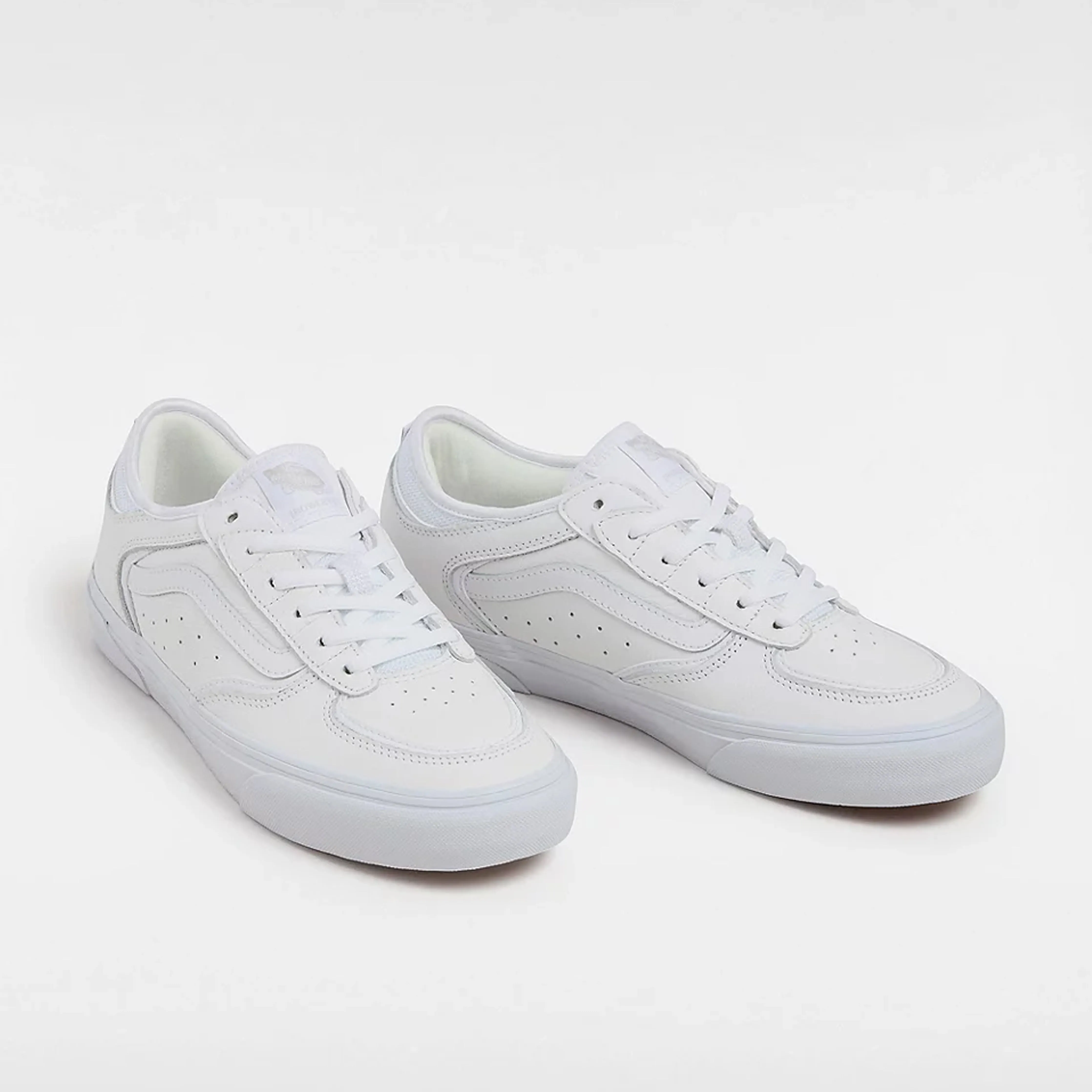 Vans Skate Rowley Leather Skate Shoes - White Skate Style On The Move