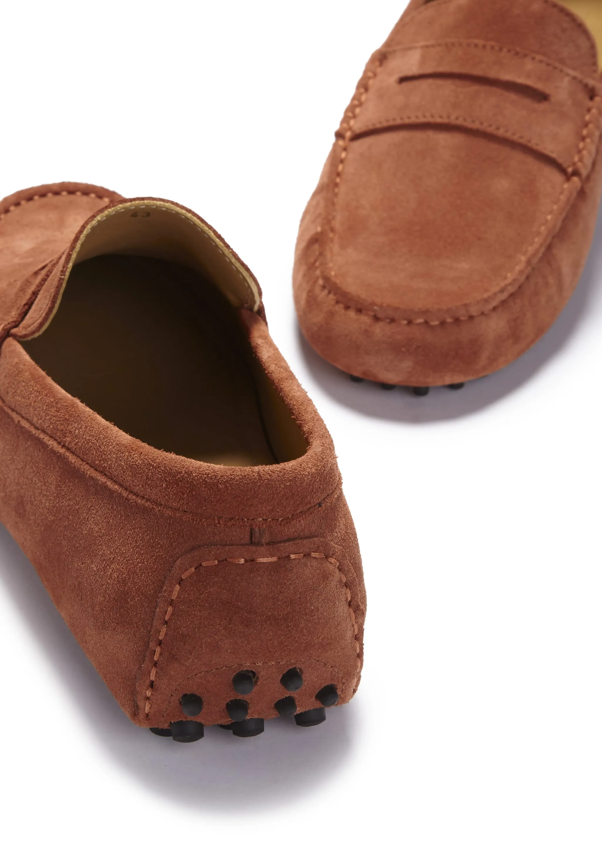 Quick Step Comfortable walking shoes Penny Driving Loafers, rust suede