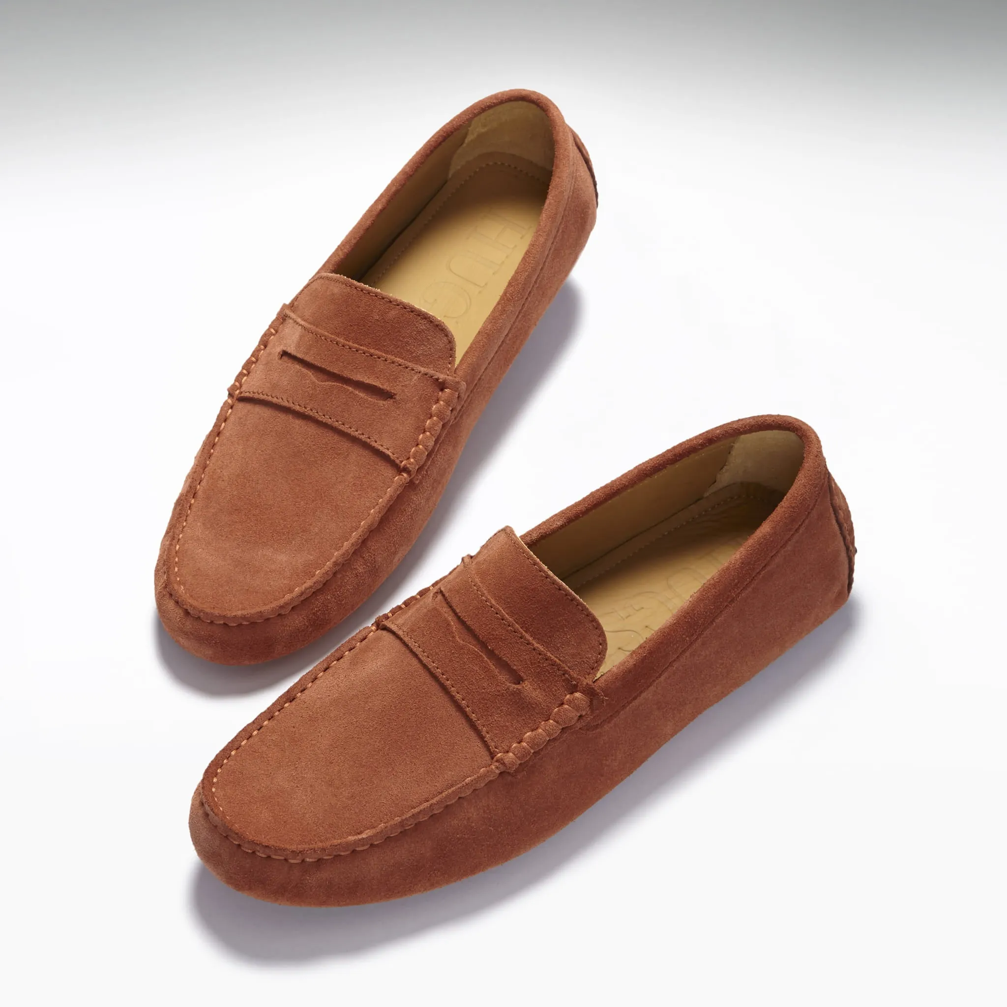 Penny Driving Loafers, rust suede Art Stop