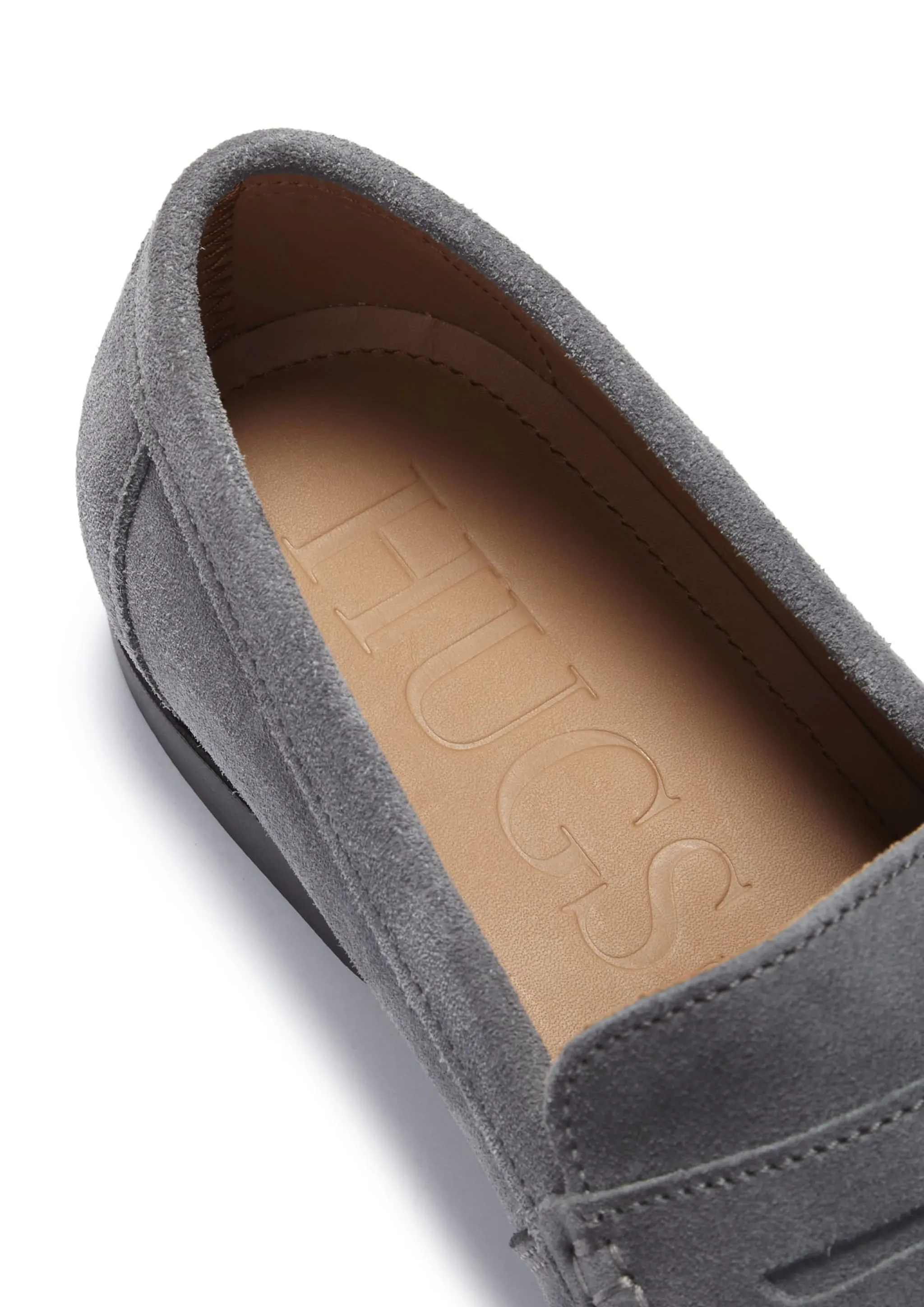 Versatile Style Boat Loafers, slate grey suede