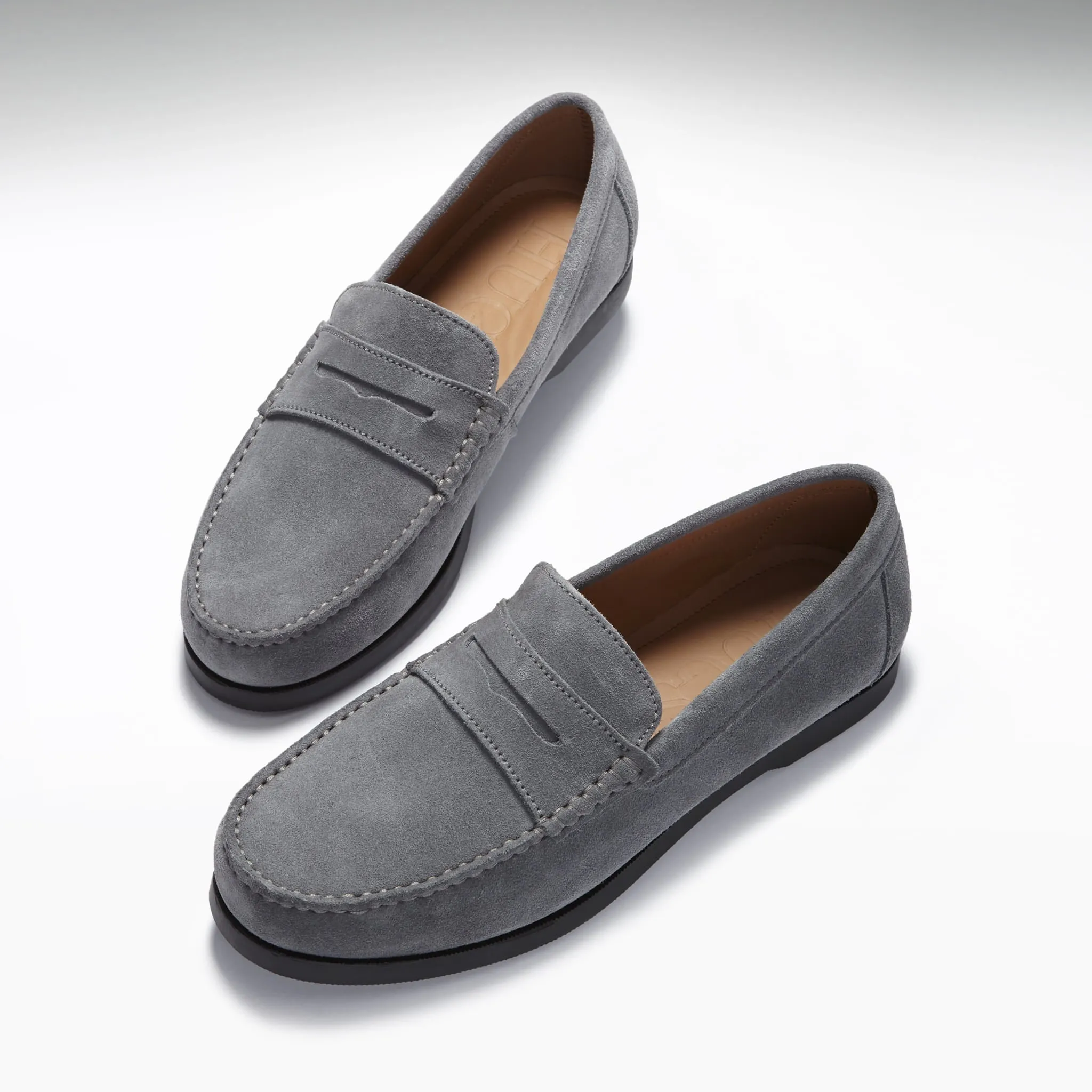 Boat Loafers, slate grey suede Safe Lane
