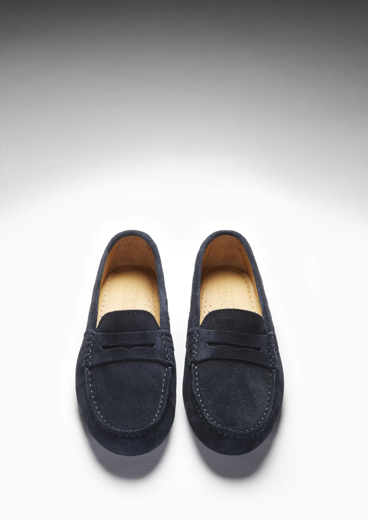Calm Pace Women's Penny Driving Loafers, navy blue suede