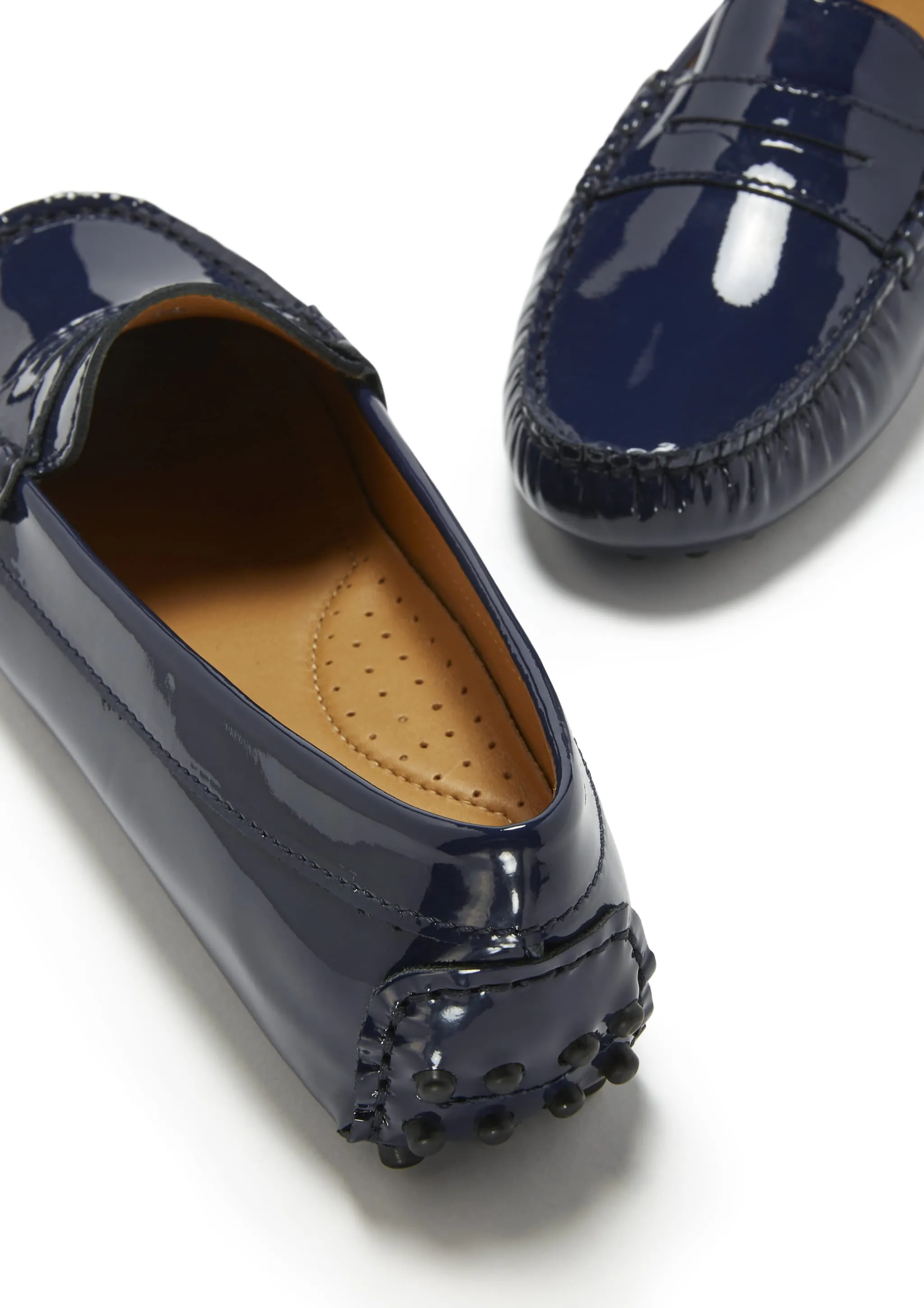 Penny Driving Loafers, navy blue patent leather Path Wide Evening Glow