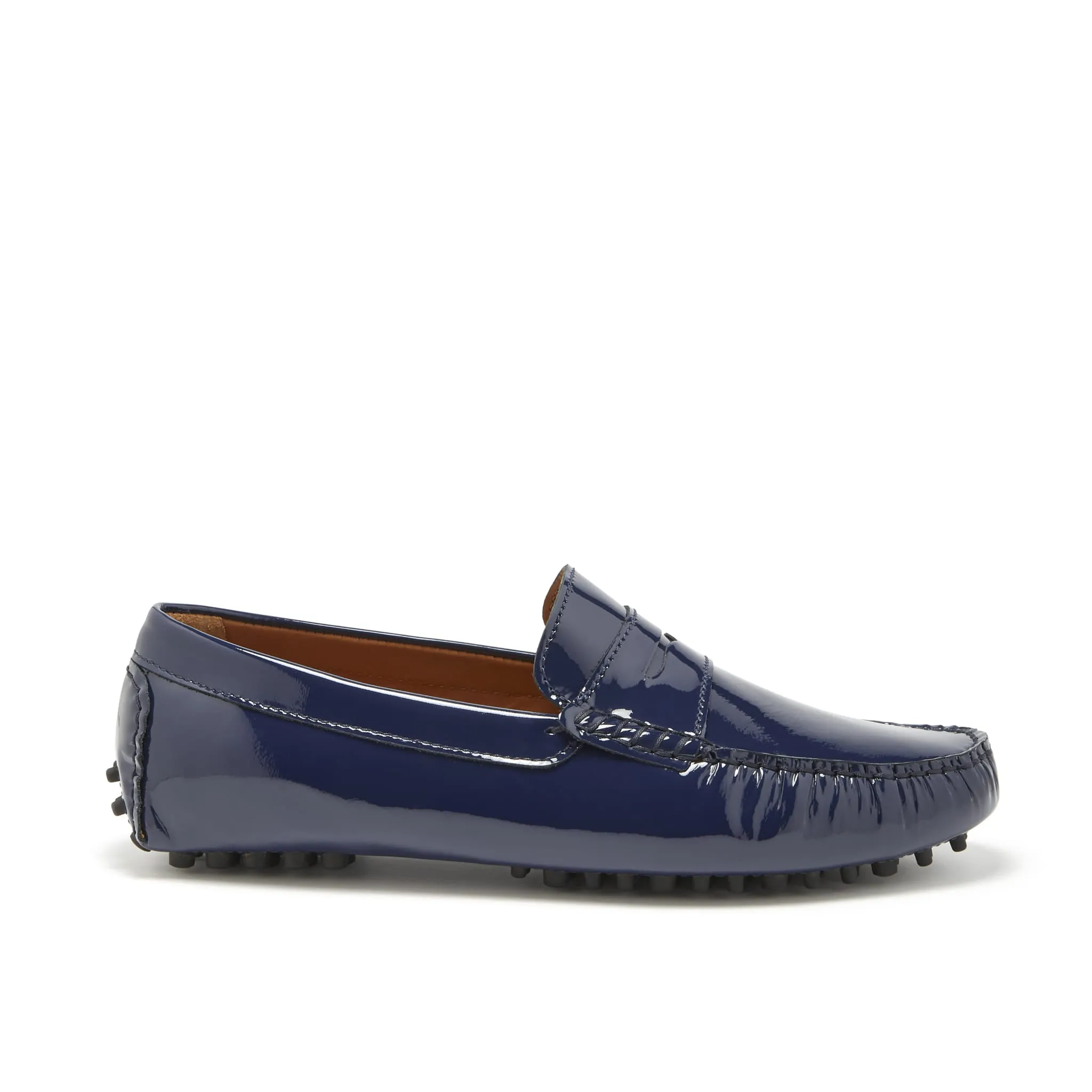 Penny Driving Loafers, navy blue patent leather Ground Safe