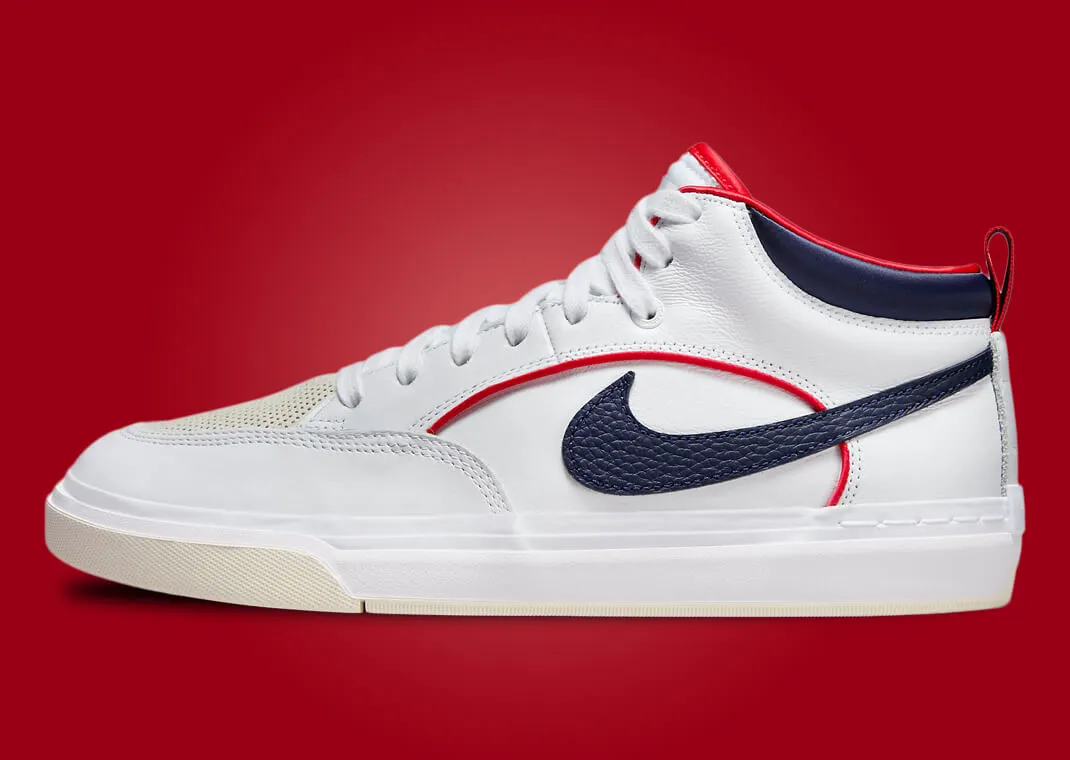 Classic Comfort Nike SB React Leo PRM - White/Midnight Navy