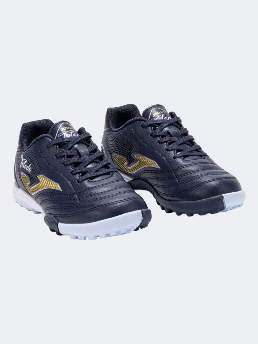 Pace Return Forward Motion Joma Toledo 2503 Tf Kids Football Shoes Navy Blue