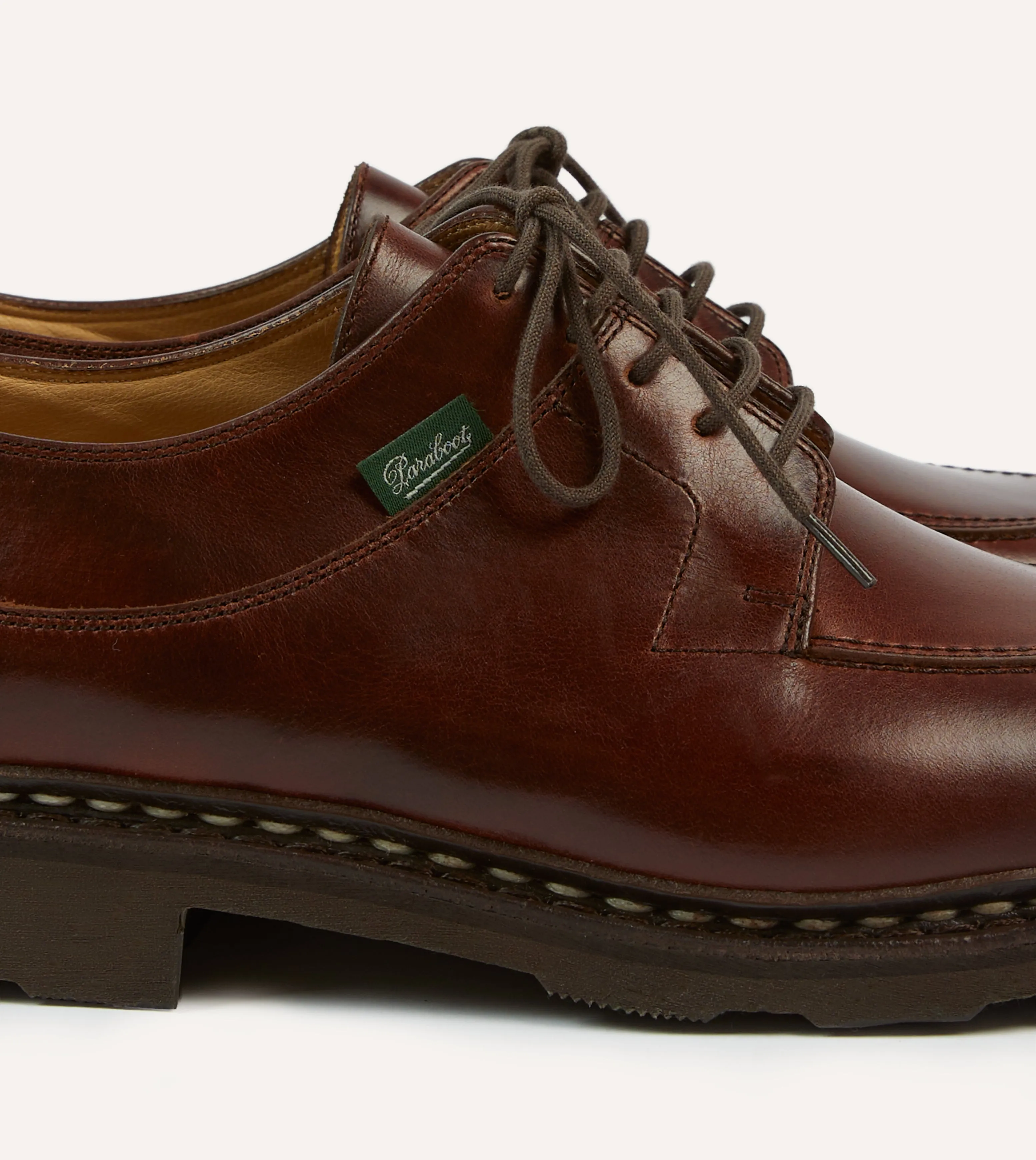 Paraboot Avignon Brown Leather Derby Shoe Hot Day
