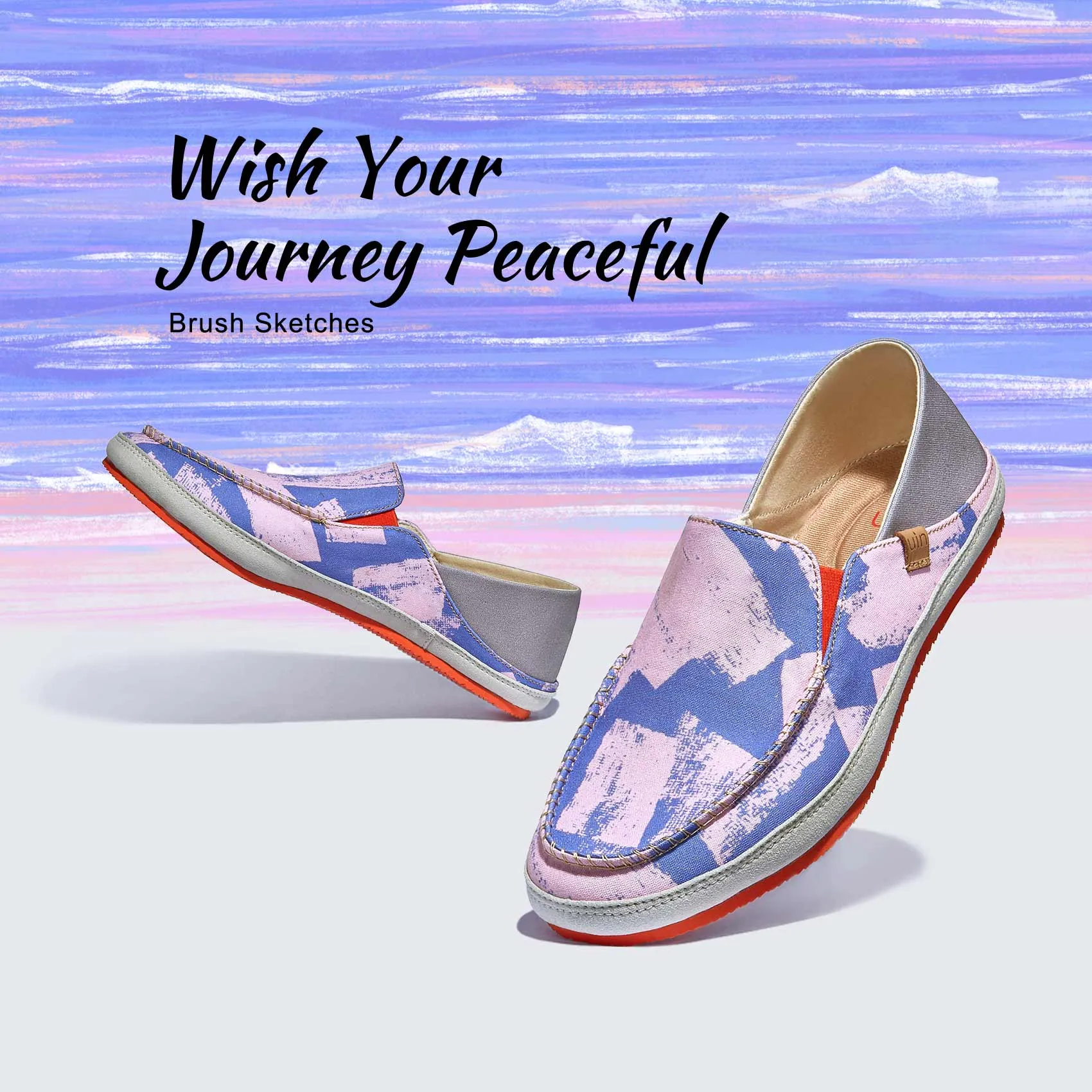 Brush Sketches Formentera II Women Comfortable All-day Slip-ons
