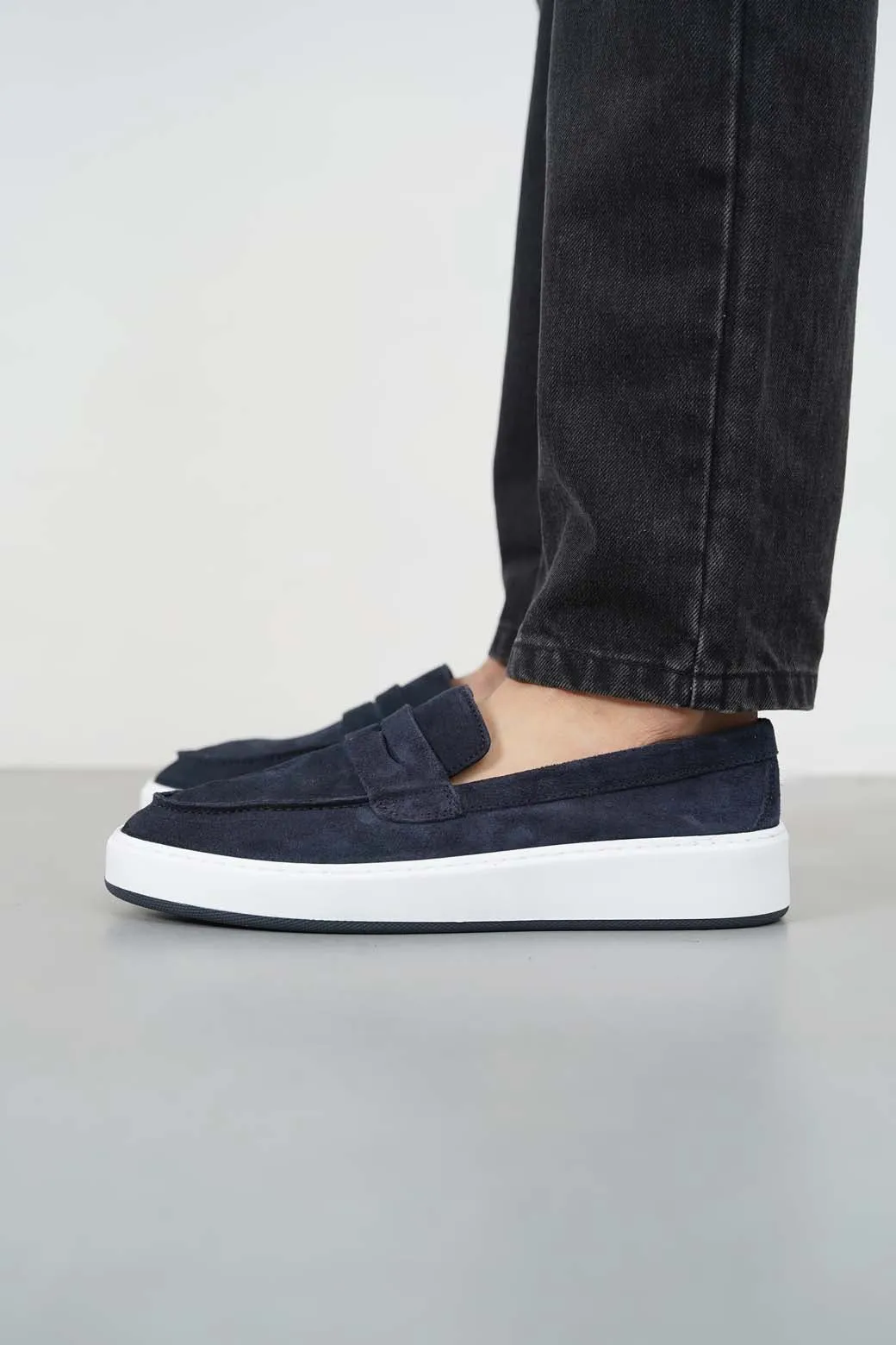SUEDE PENNY LOAFERS Clear Path