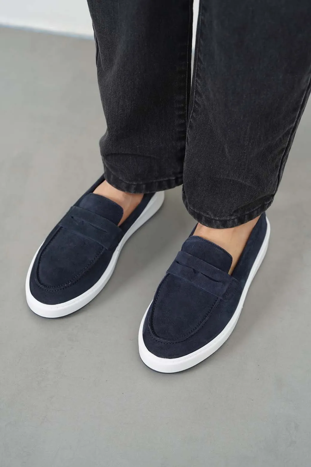 Calm Lane SUEDE PENNY LOAFERS