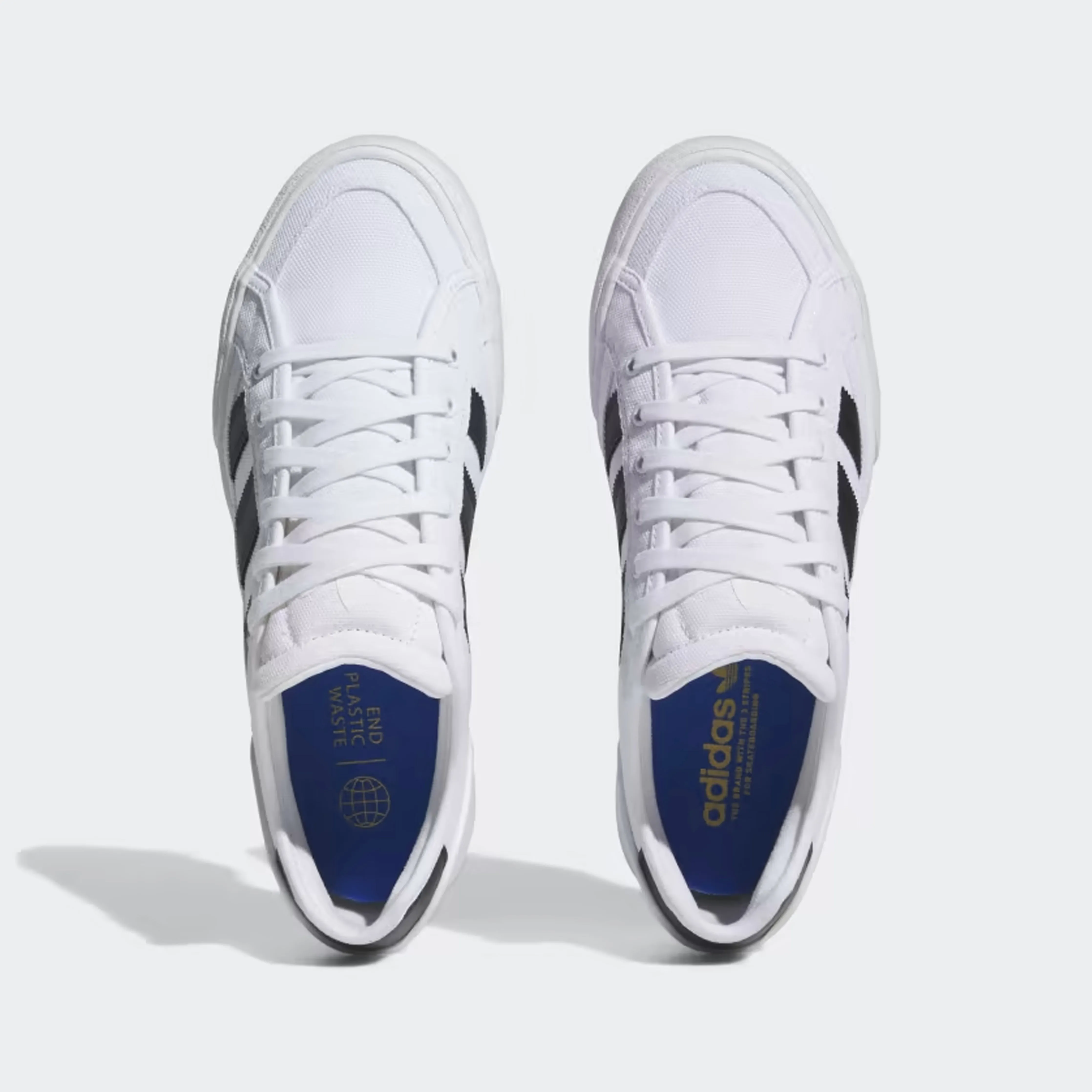 Impact Ready adidas Skateboarding Court TNS Premiere Skate Shoes - Cloud White / Core Black / Gold Metallic