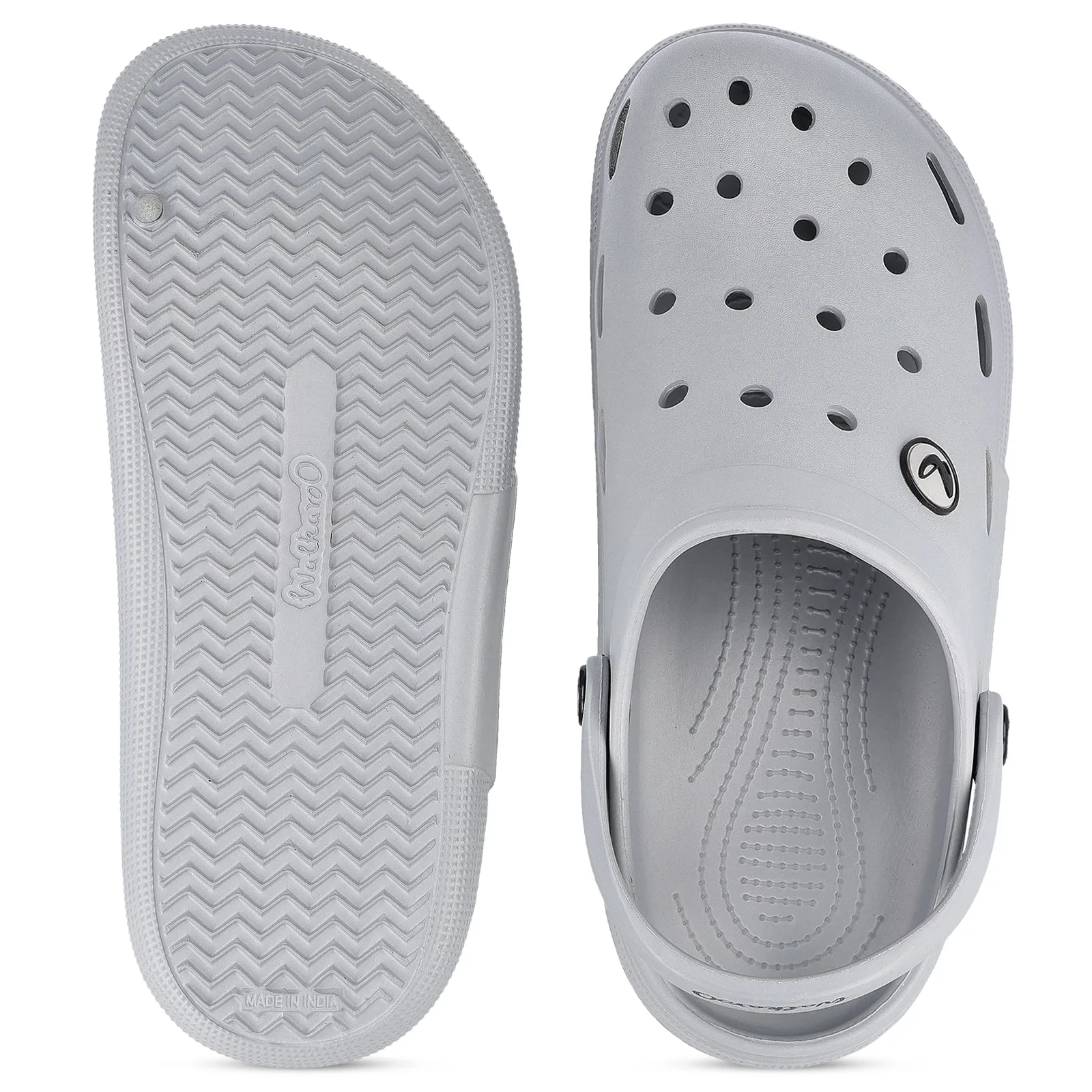 Thin strap Mesh Upper Men's Clogs  - WC4843 Light Grey