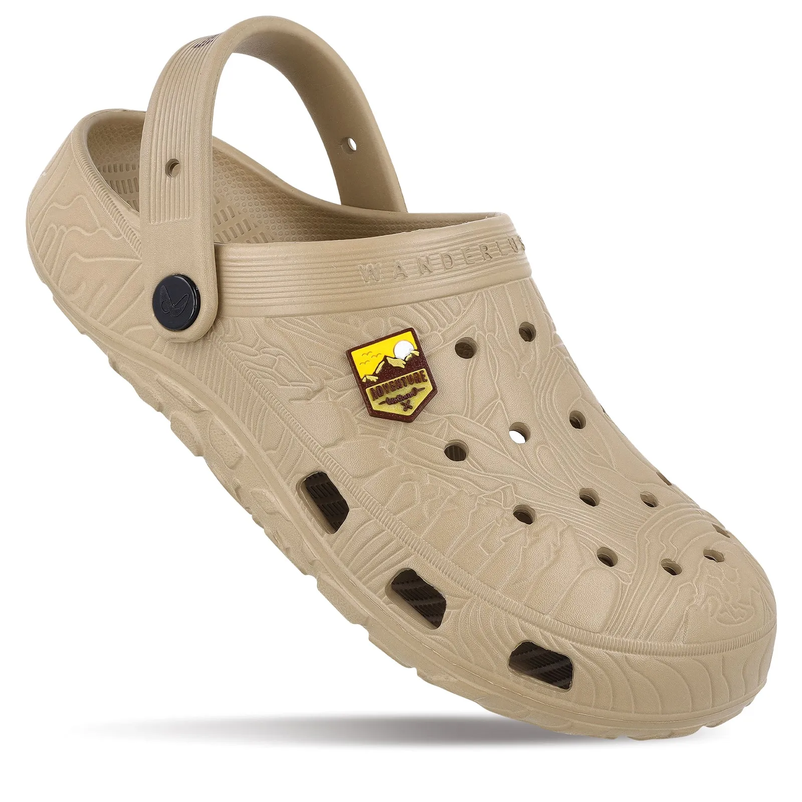 Men's Clogs  - WC8801 Khaki Simple Step