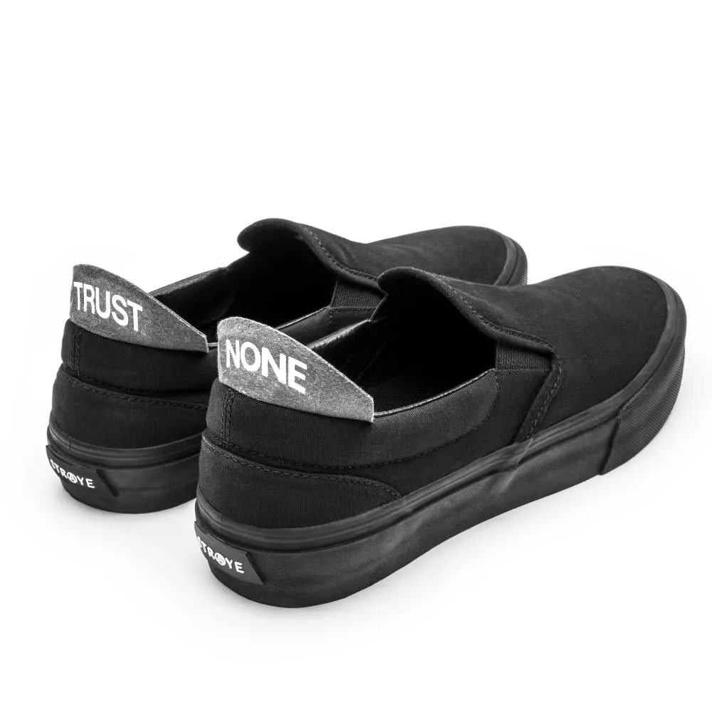 Skater Movement Fit Skater Movement Straye Ventura Slip-On Canvas Shoes - Black/Black