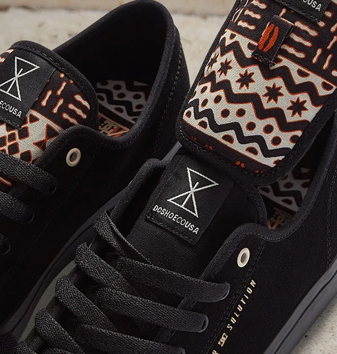 Responsive Cushion Textured Surface DC x Sour Solution Manual RTS Skate Shoes - Black