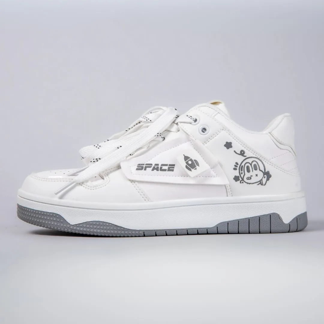 Pointed Toe Out in Space Bunny Casual Sneakers - Unisex