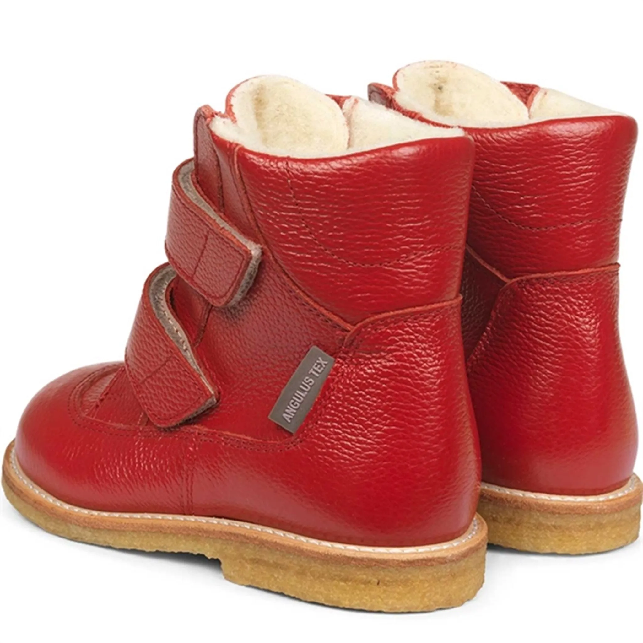 Winter Ready Boots Angulus TEX Boots w. Velcro Dark Red 2134-101-2568