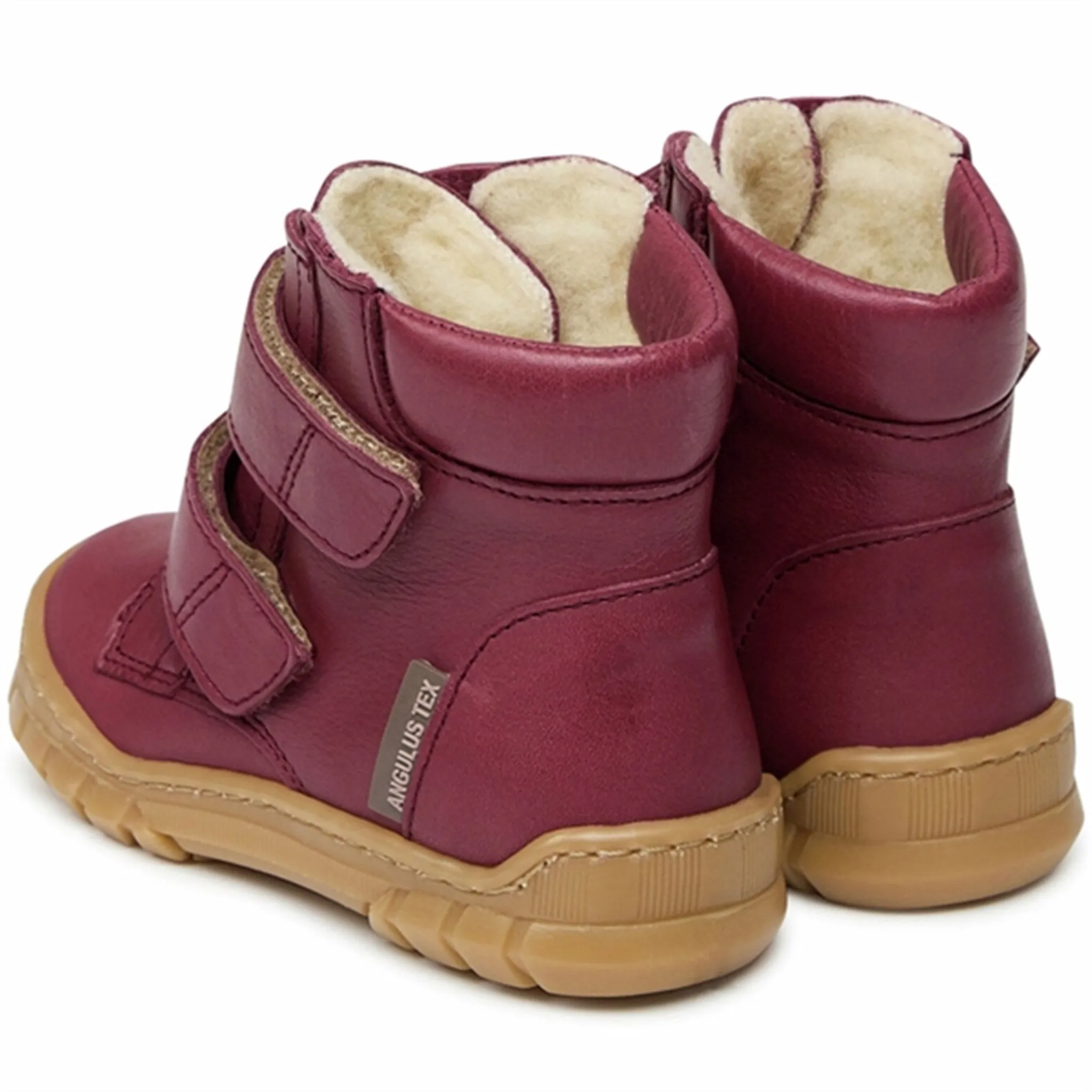 Snow Snow Heavy Duty Boots Angulus Beginner Tex Boots w Velcro Plum