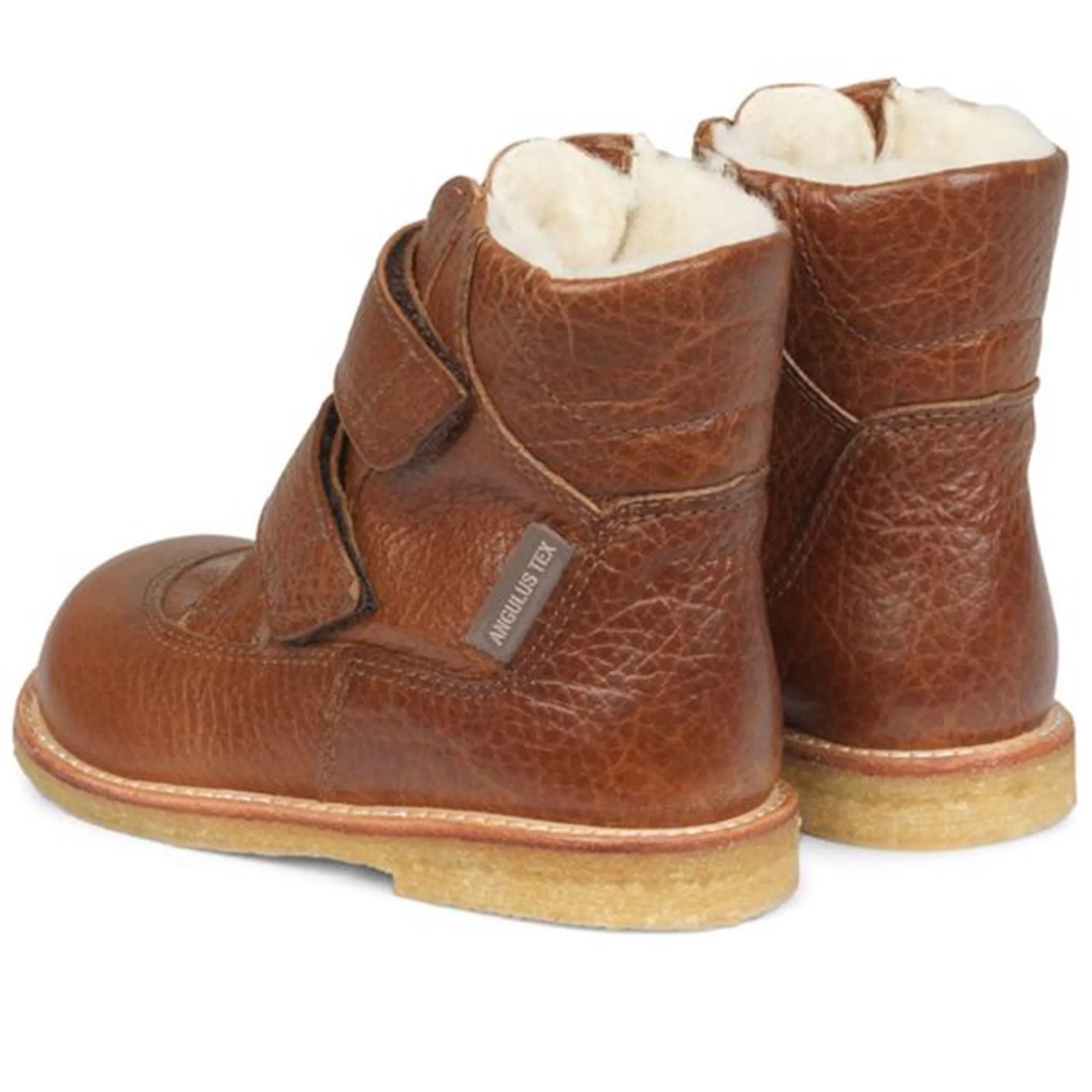 Angulus Tex Boots w. Velcro Cognac Mountain Footwear Snow Winter Expedition Gear