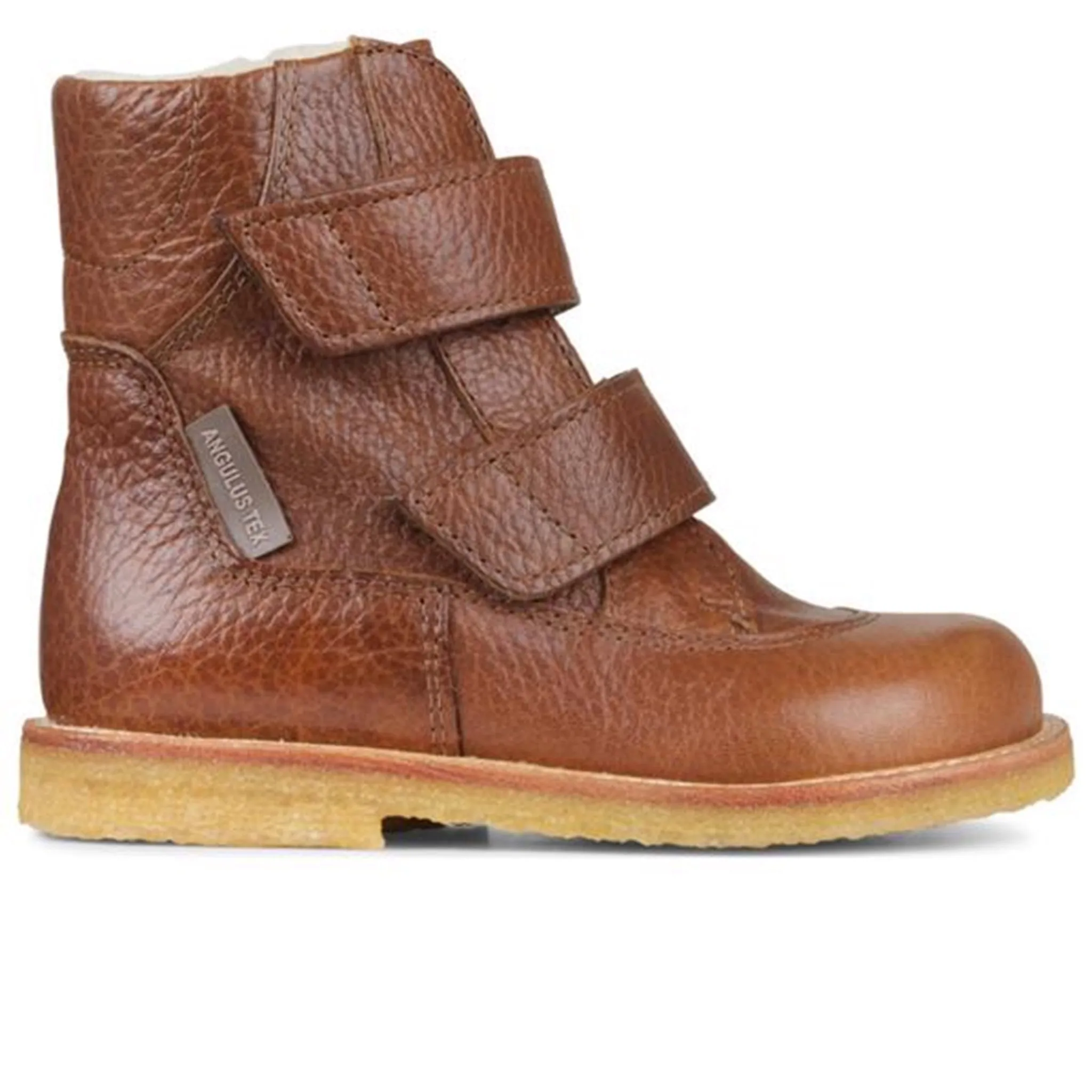Angulus Tex Boots w. Velcro Cognac Snow Heavy Duty Boots