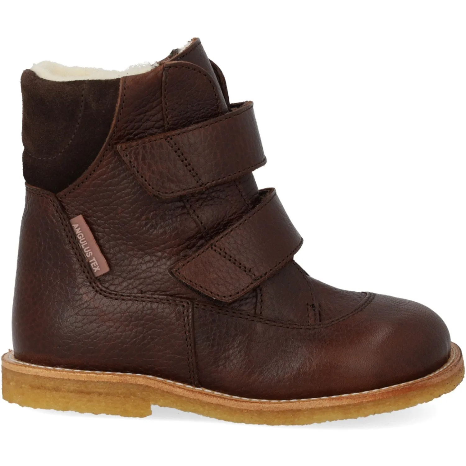 Winter Footwear Angulus Dark Brown/Dark Brown TEX Boot with Velcro Closure