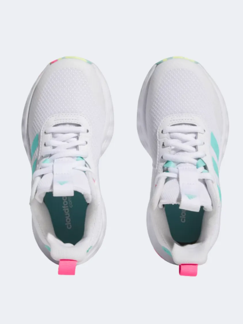 Adidas Own The Game 2.0 Kids-Girls Basketball Shoes White/Aqua/Pink Anatomical shape