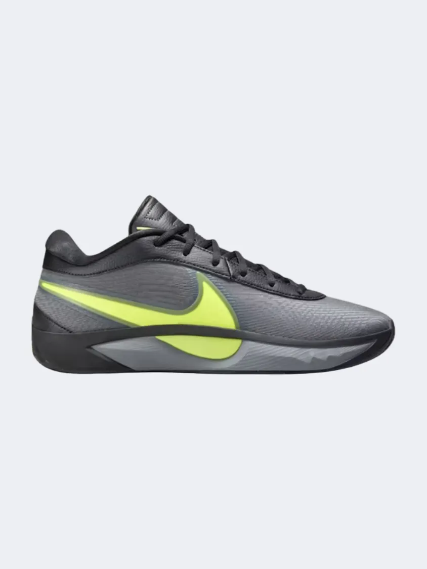 Nike Zoom Freak 6 Men Basketball Shoes Black/Volt/Grey Durable Stitching