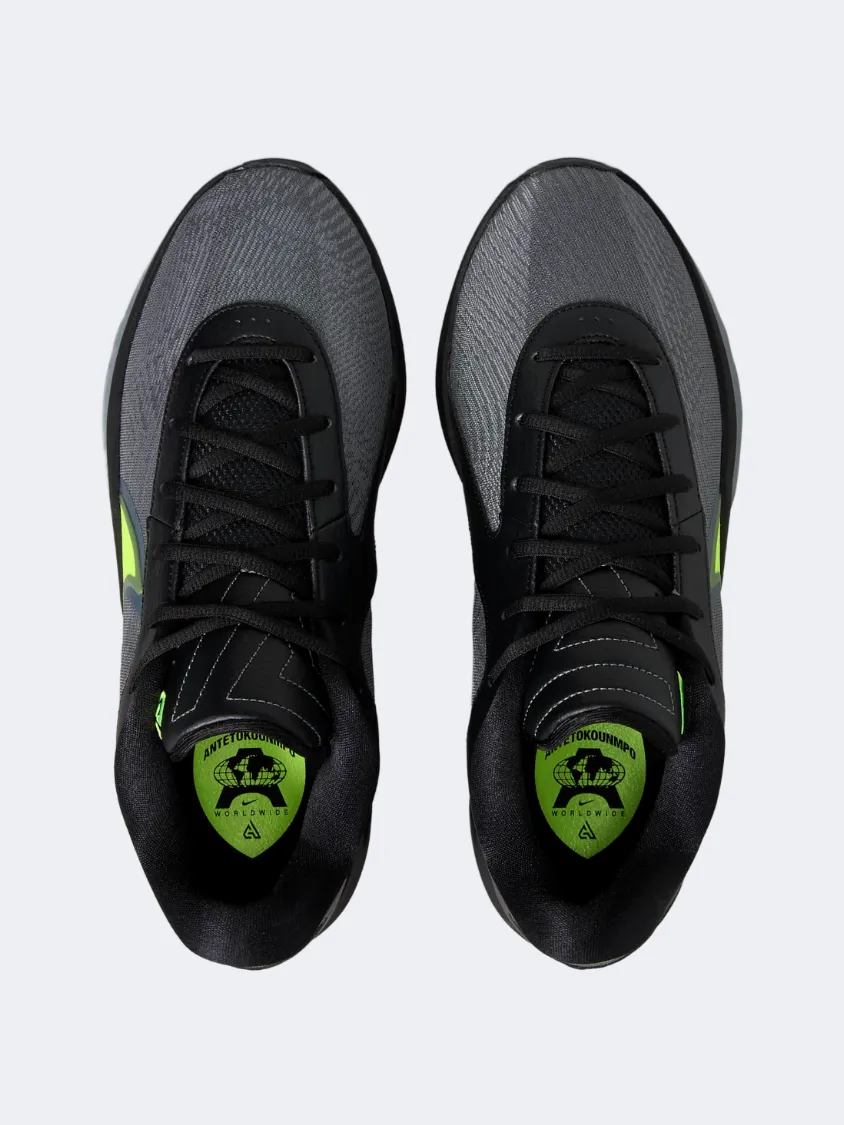 High Rebound Insole Ankle support system Nike Zoom Freak 6 Men Basketball Shoes Black/Volt/Grey