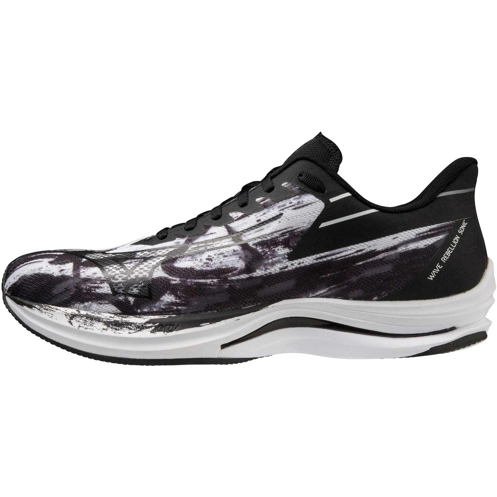 Tropic Mode Black Edge Mizuno Wave Rebellion Sonic Running Shoes - Black