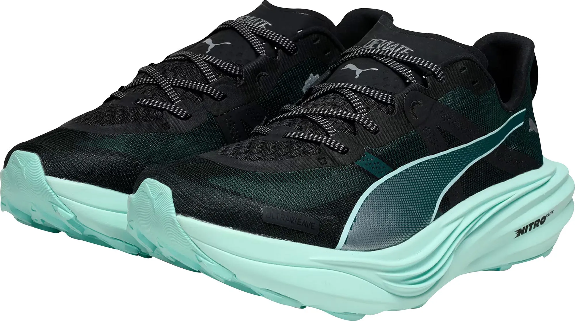 City Pace Free Pace Puma Deviate Nitro Elite Mens Trail Running Shoes - Green