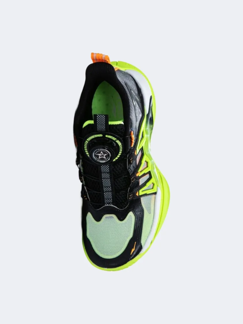 Performance Insole Midfoot Wrap Fit Erke Kids-Boys Basketball Shoes Black/Yellow/Green