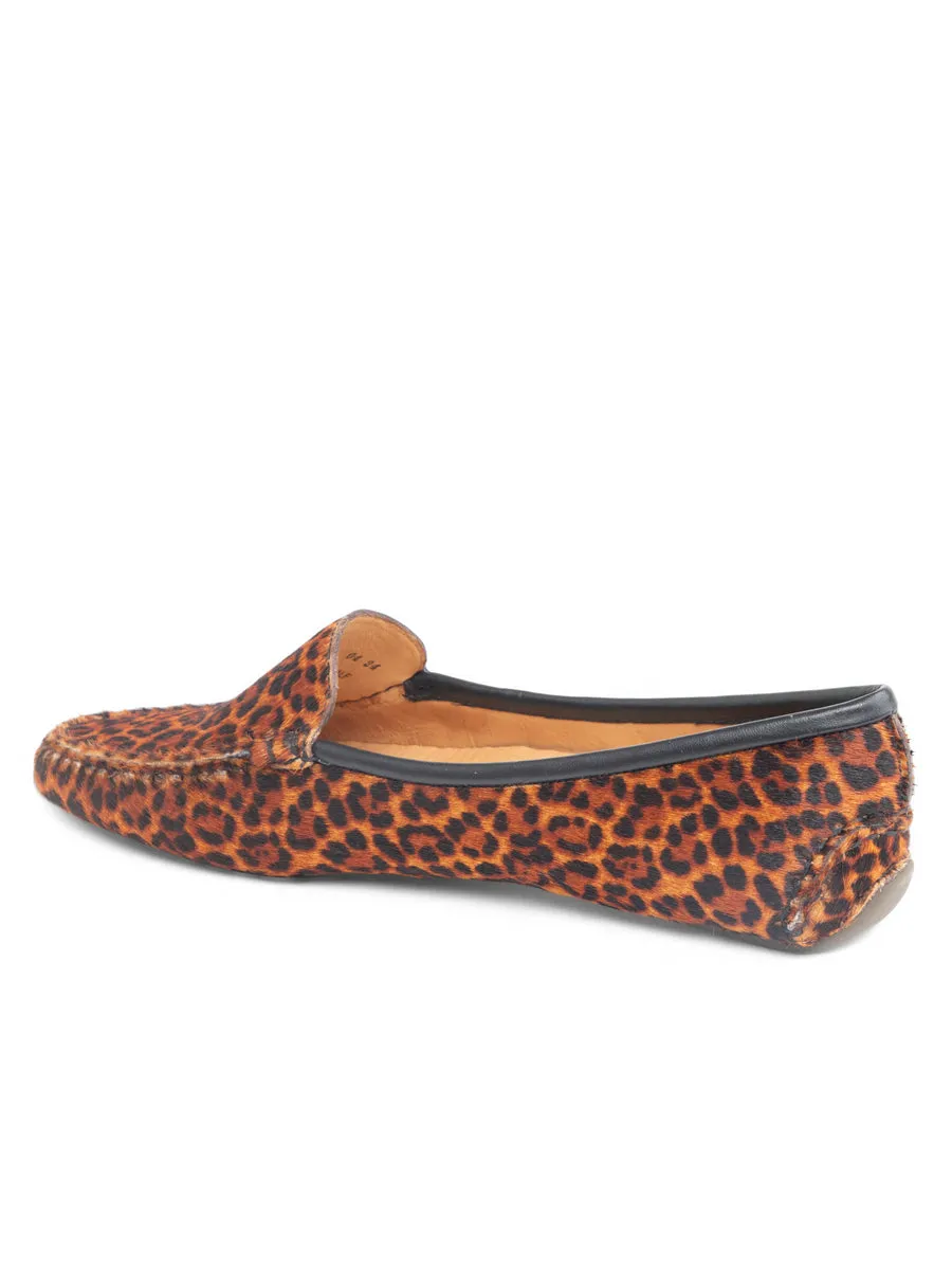Stretchable Material Jillian Driving Moccasin in Haircalf
