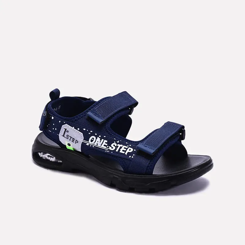 Blue Velcro Strap Sandals 0141181 Practical Outdoor Footwear